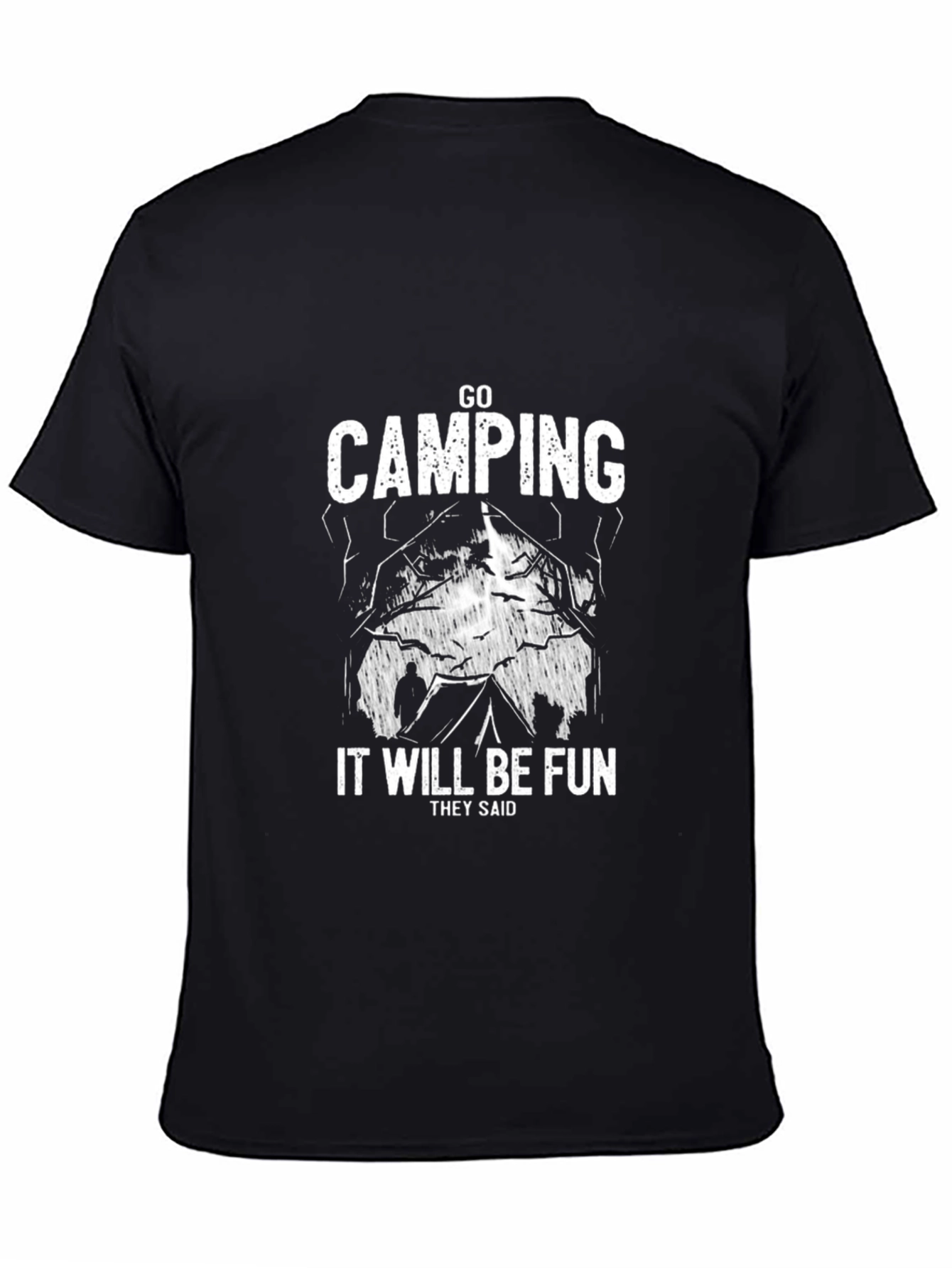 Go Camping It Will Be Fun Black T-Shirt