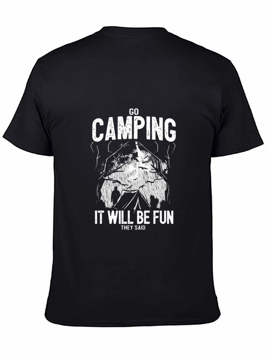 Go Camping It Will Be Fun Black T-Shirt