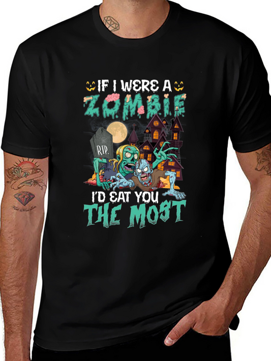 Zombie Halloween T-Shirt: Id Eat You the Most