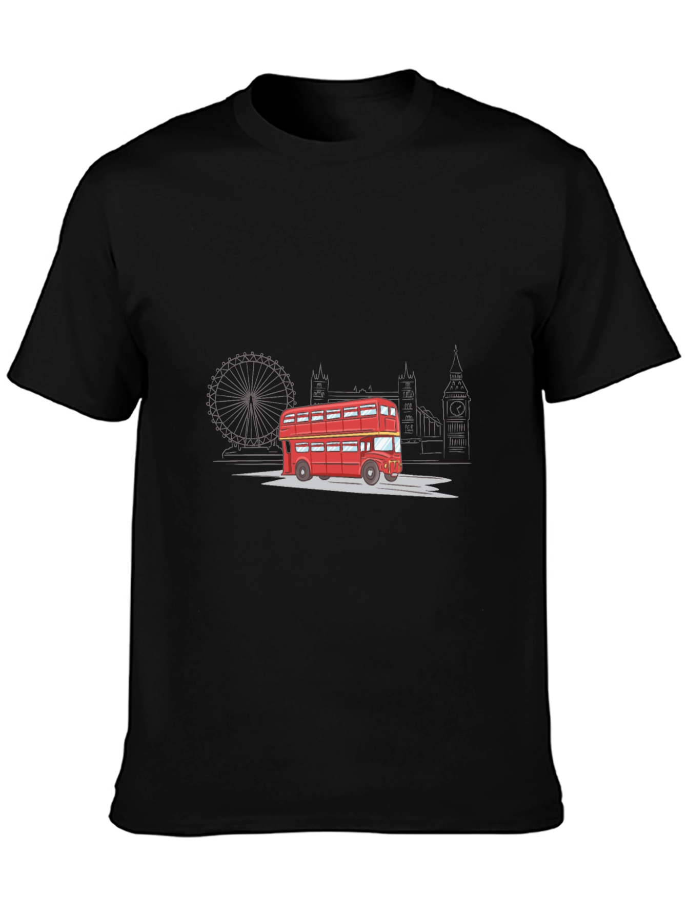 London Bus Graphic Tee - Classic UK Style