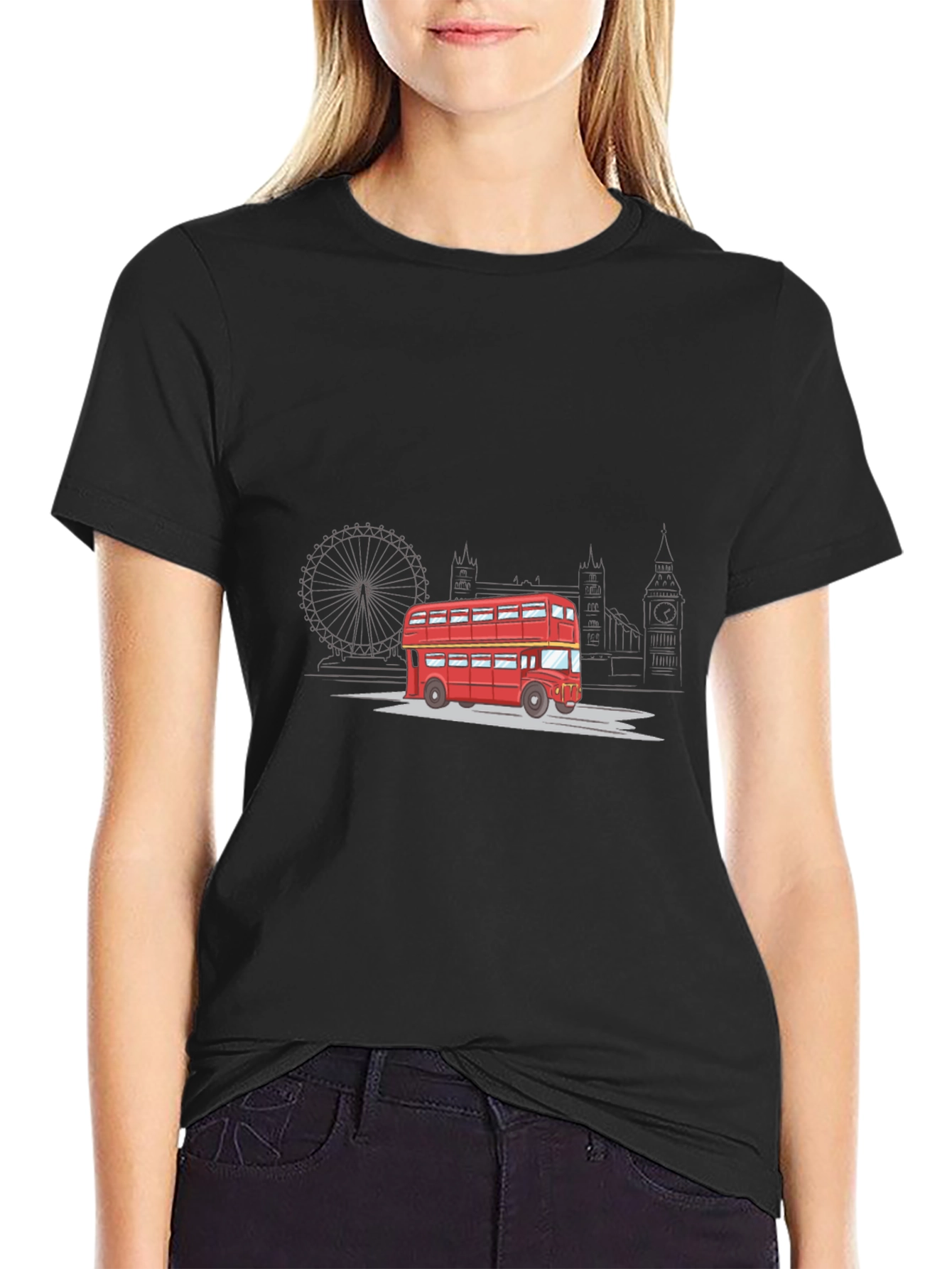 London Bus Graphic Tee - Classic UK Style