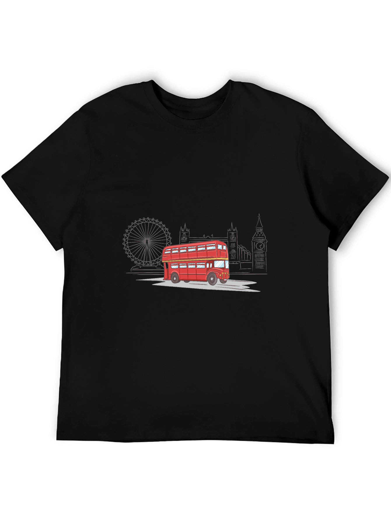 London Bus Graphic Tee - Classic UK Style