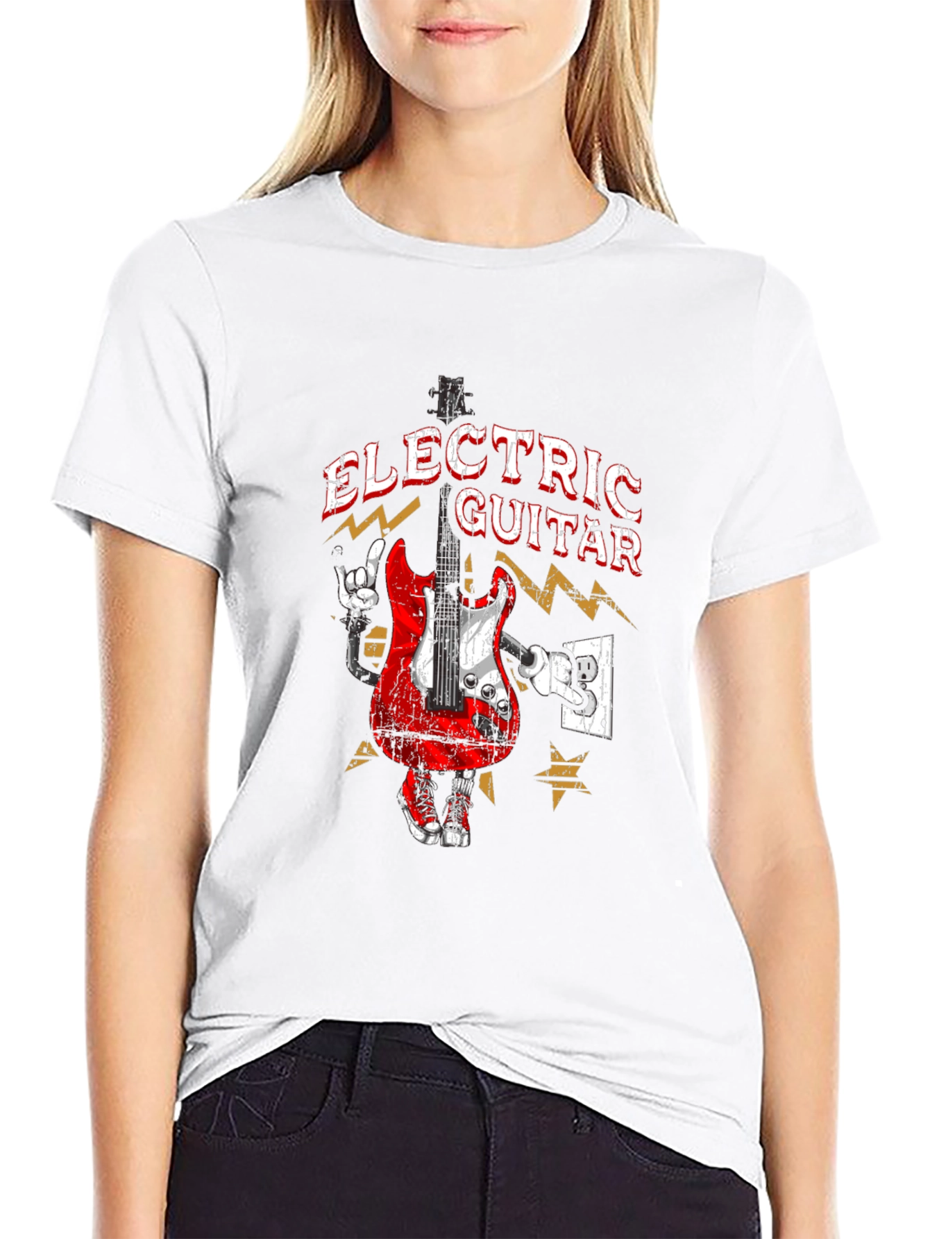 Electric Guitar Graphic T-Shirt - Rock Star Style