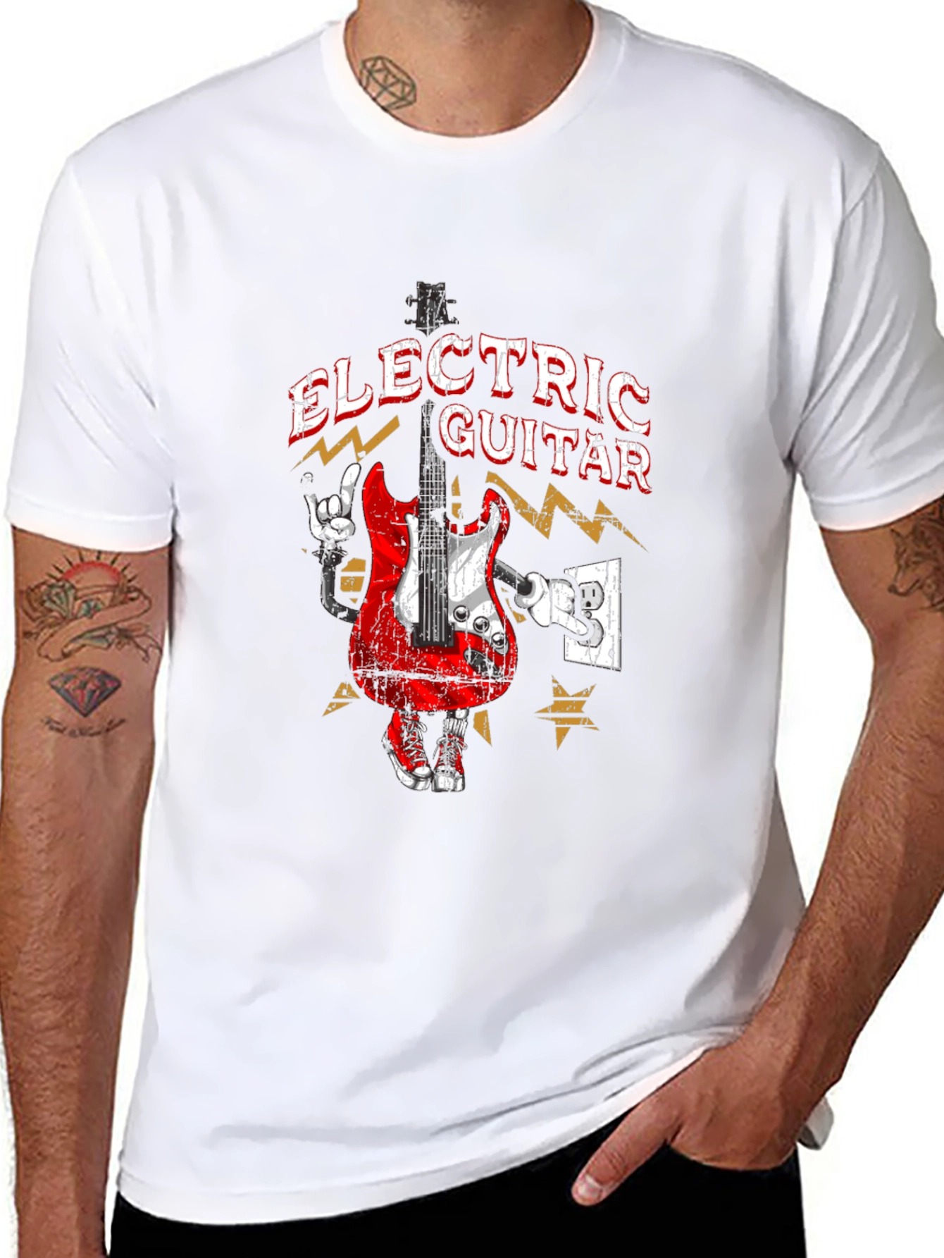 Electric Guitar Graphic T-Shirt - Rock Star Style