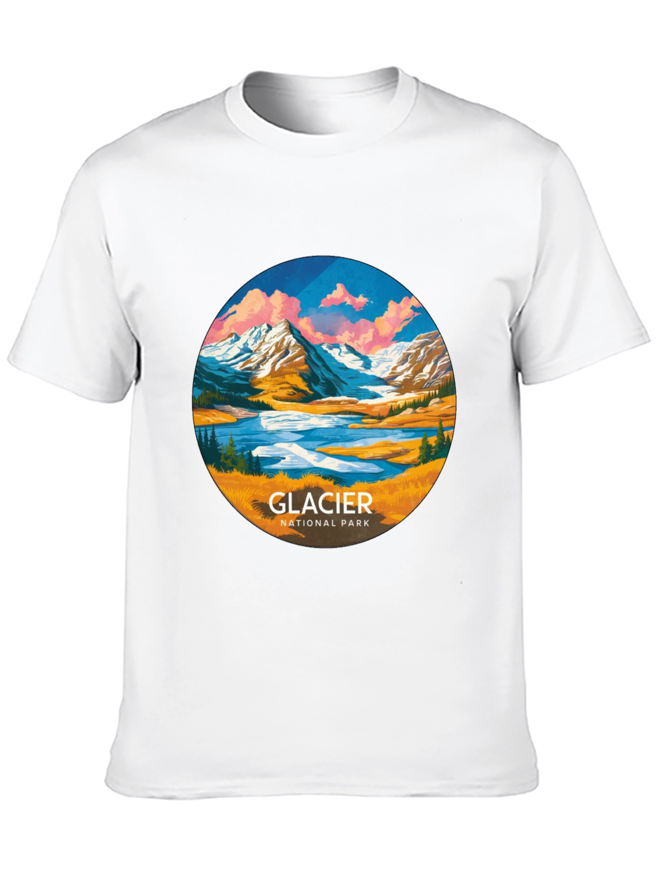 Glacier National Park T-Shirt - Black Cotton Tee