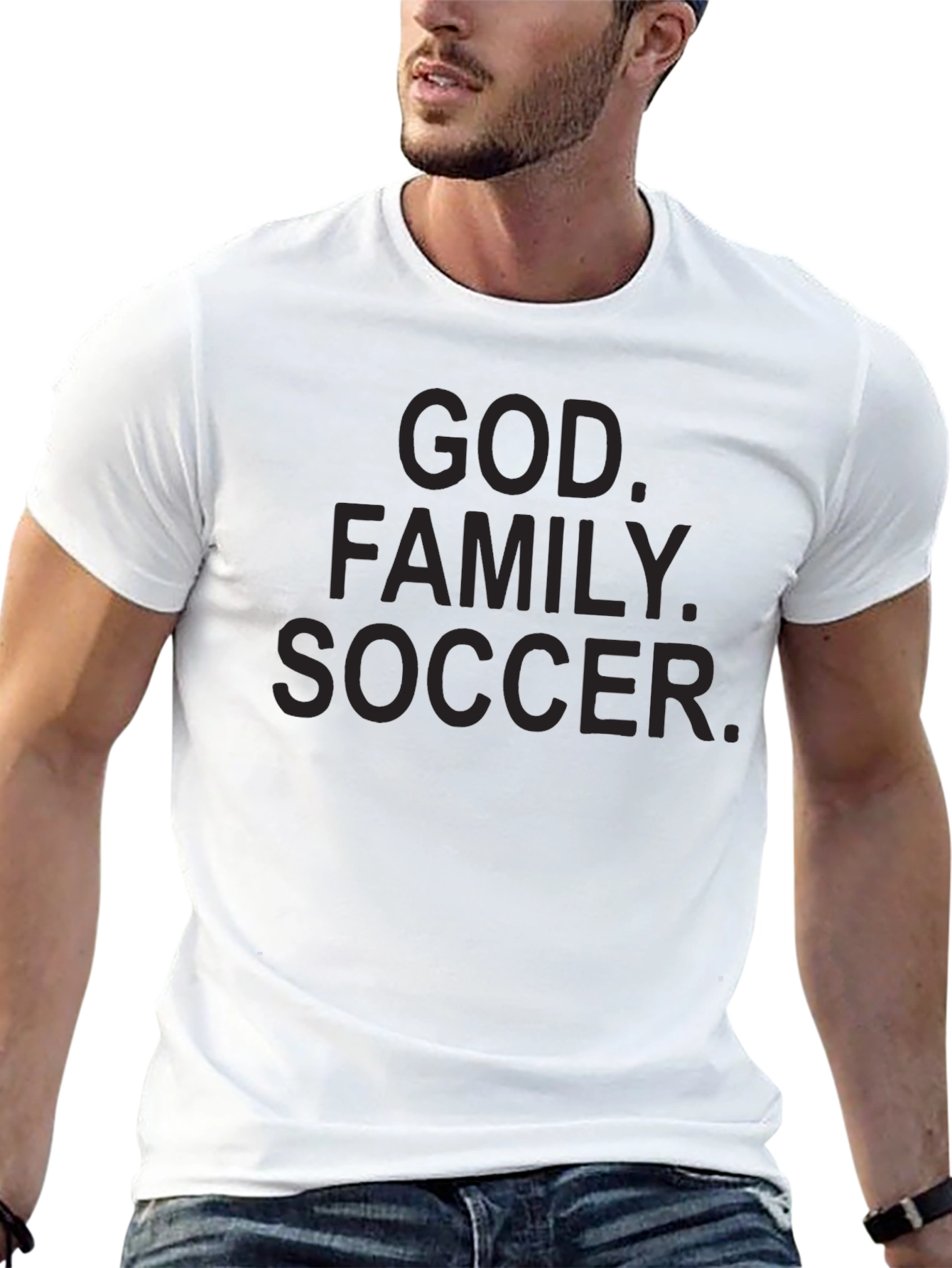 God Family Soccer Mens T-Shirt