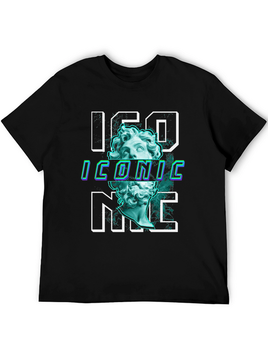 Iconic Graphic Print Tee - Trendy Black T-Shirt