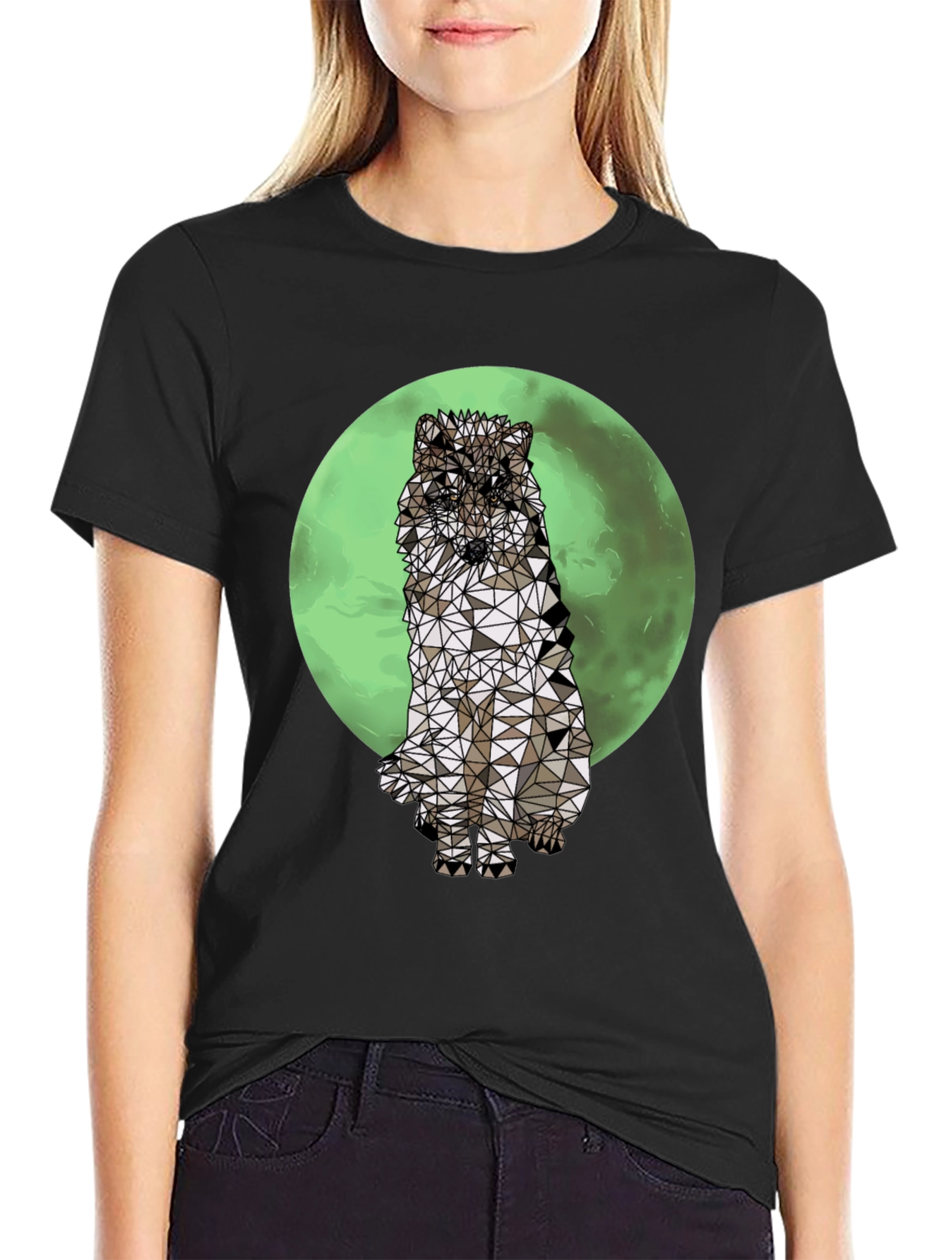 Geometric Wolf T-Shirt - Graphic Tee