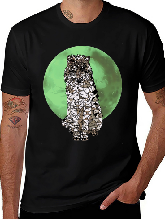 Geometric Wolf T-Shirt - Graphic Tee