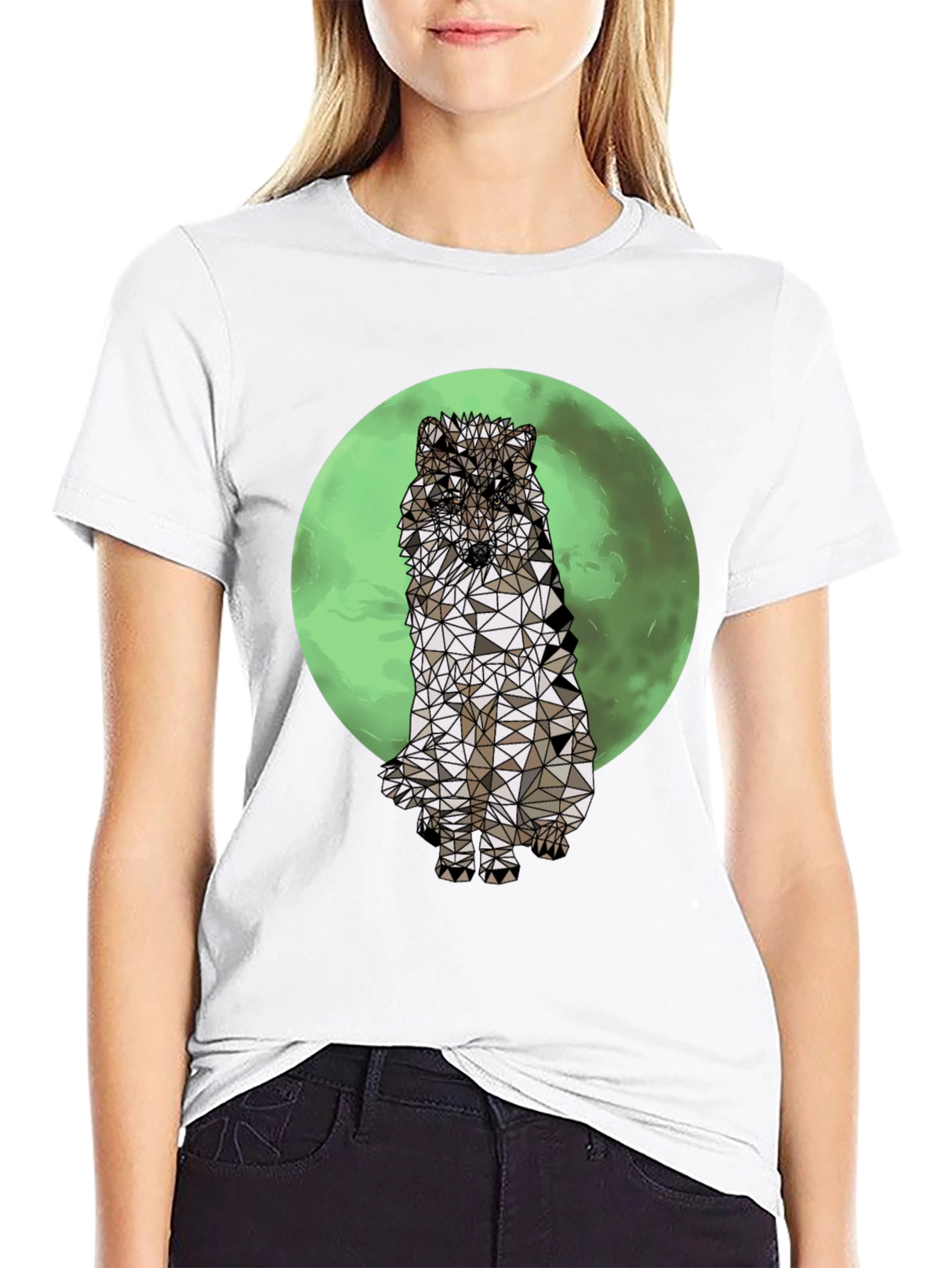 Geometric Wolf T-Shirt - Graphic Tee
