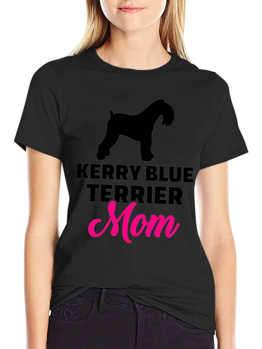 Kerry Blue Terrier Mom T-Shirt Black