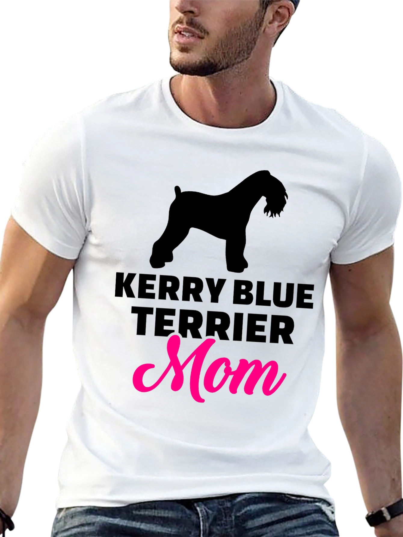 Kerry Blue Terrier Mom T-Shirt Black