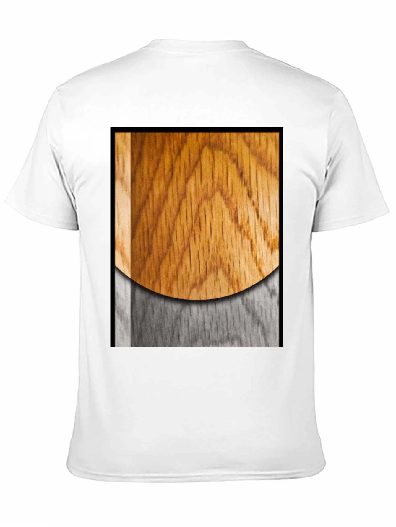 Wood Grain Graphic Black T-Shirt