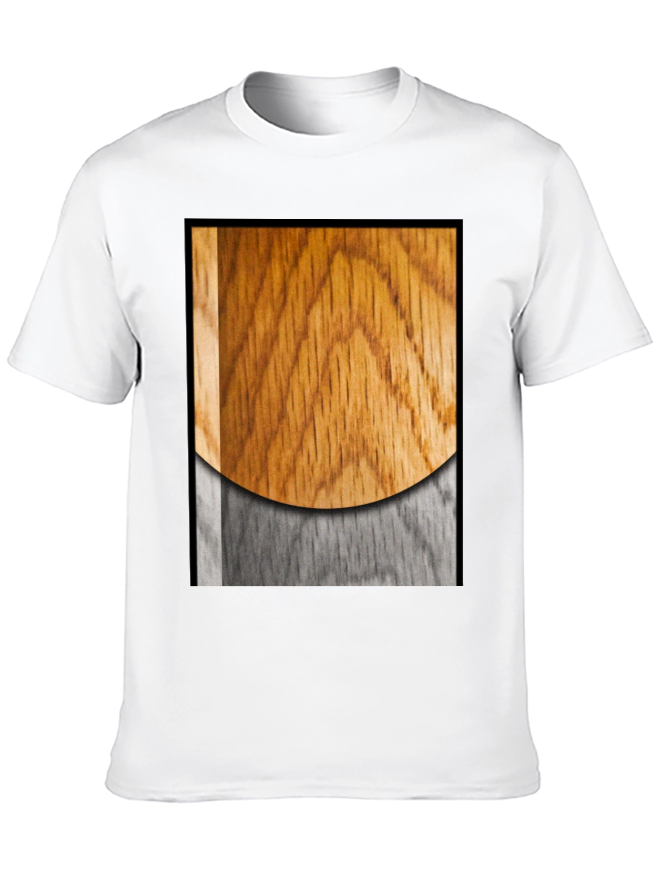 Wood Grain Graphic Black T-Shirt