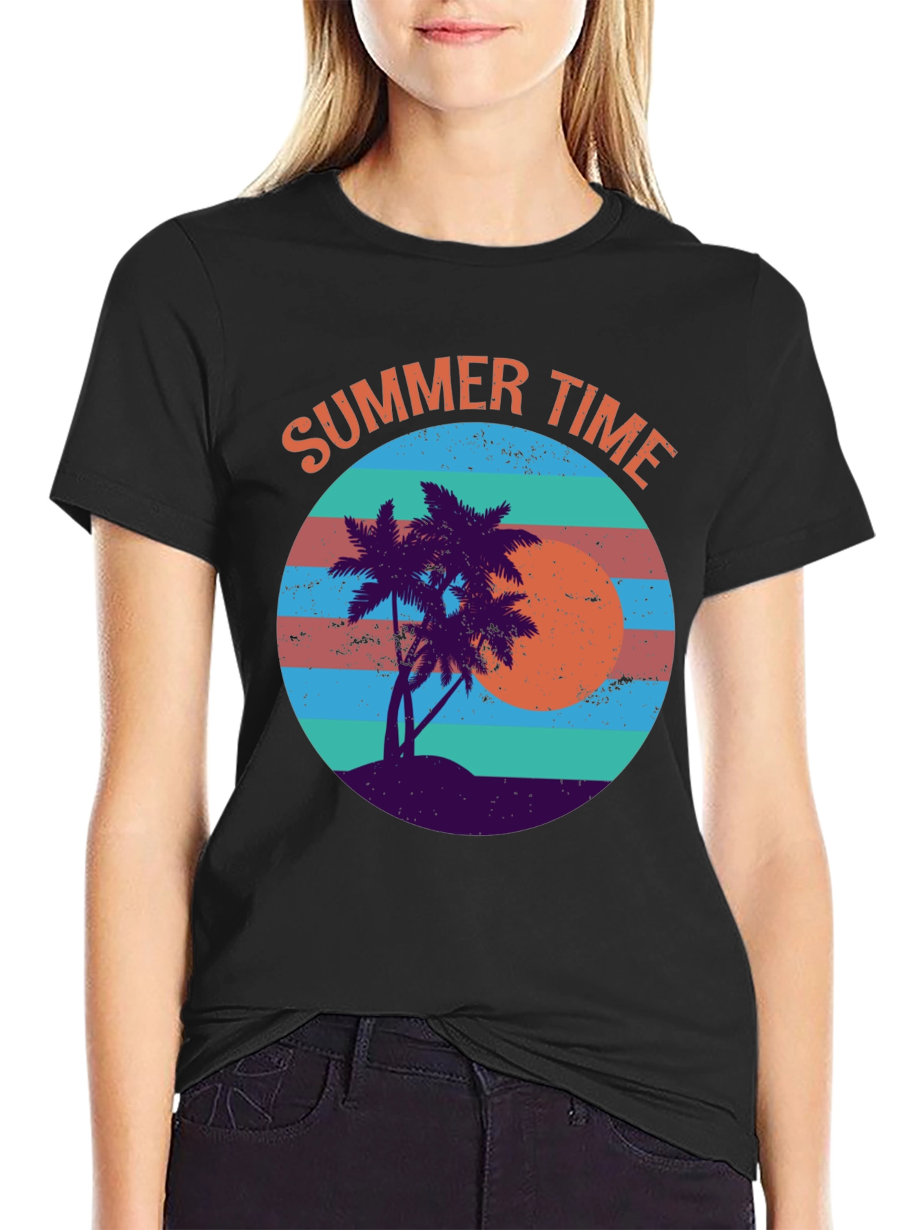 Summer Time Palm Tree Graphic Tee