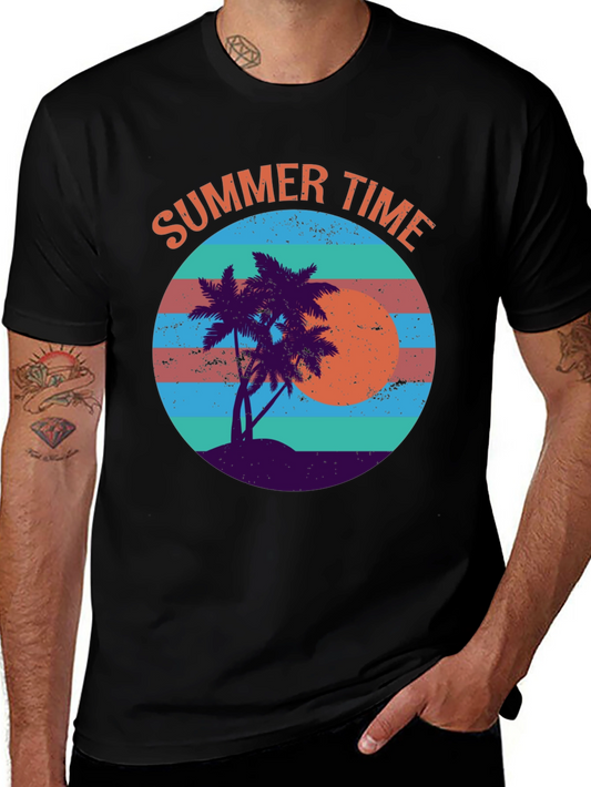 Summer Time Palm Tree Graphic Tee