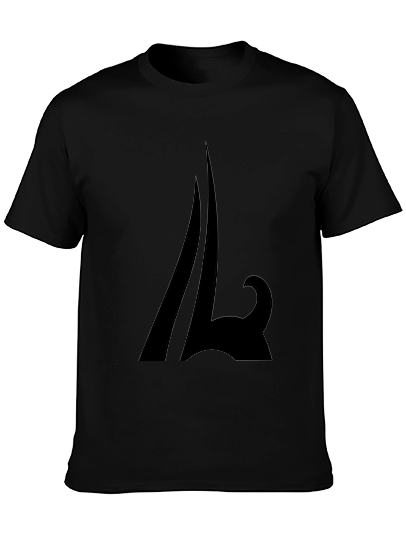 Abstract Graphic Black T-Shirt - Casual Style