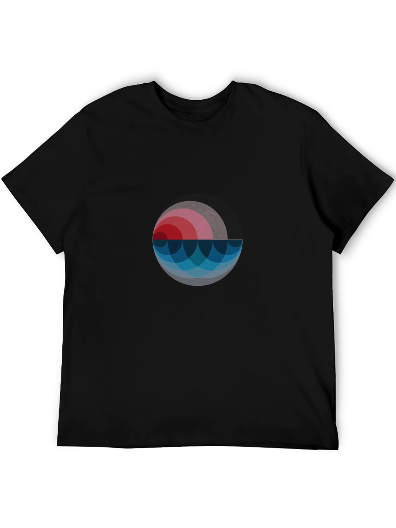Abstract Sunset T-Shirt - Modern Geometric Design