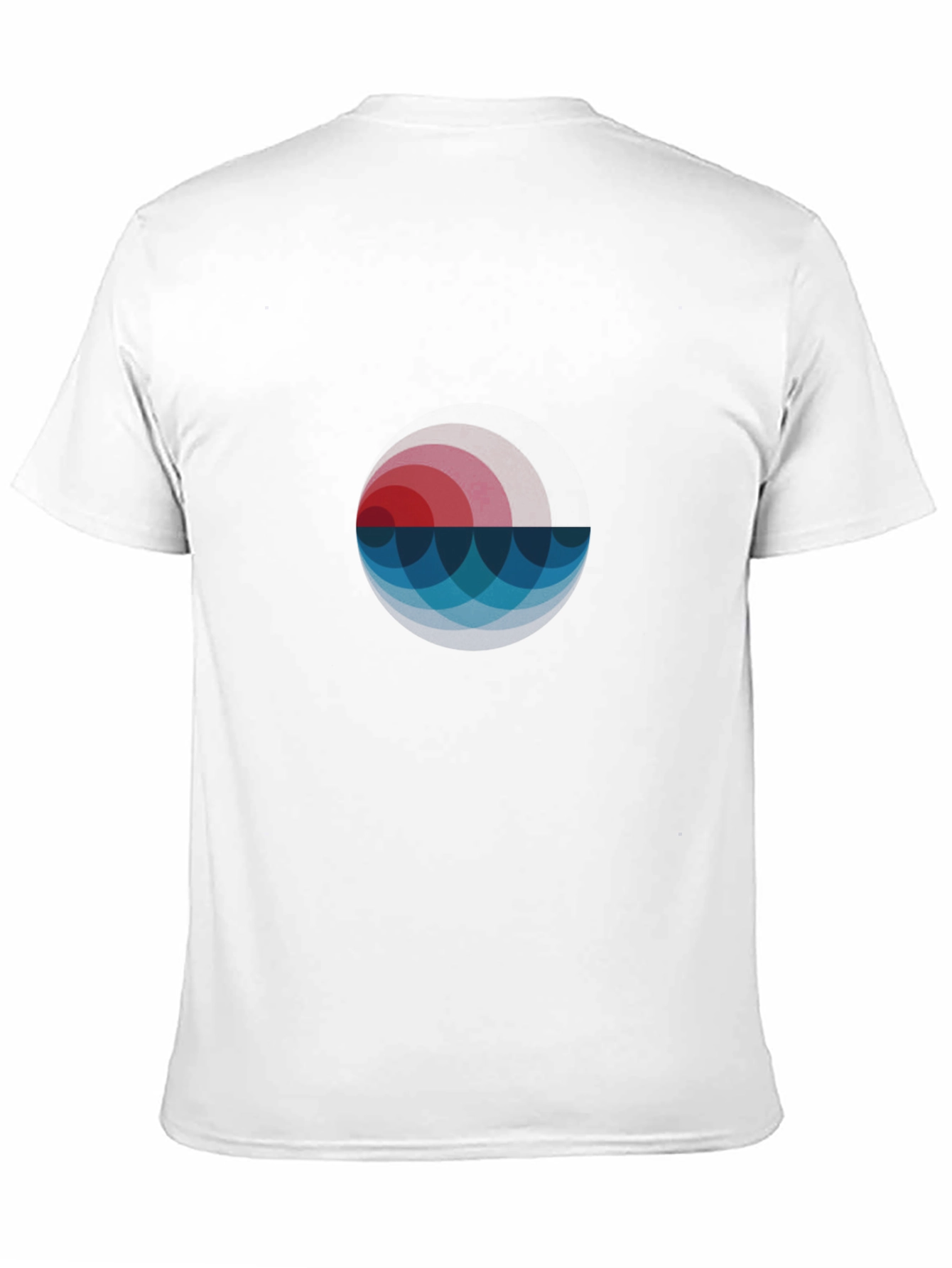 Abstract Sunset T-Shirt - Modern Geometric Design