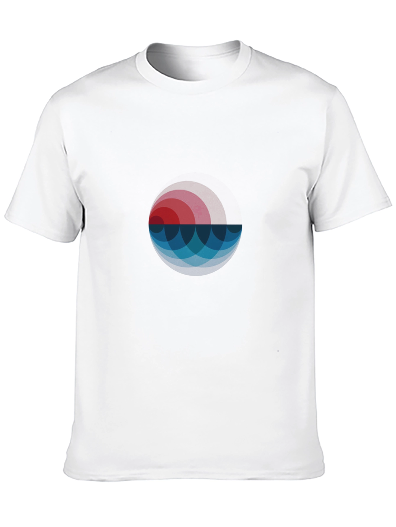 Abstract Sunset T-Shirt - Modern Geometric Design