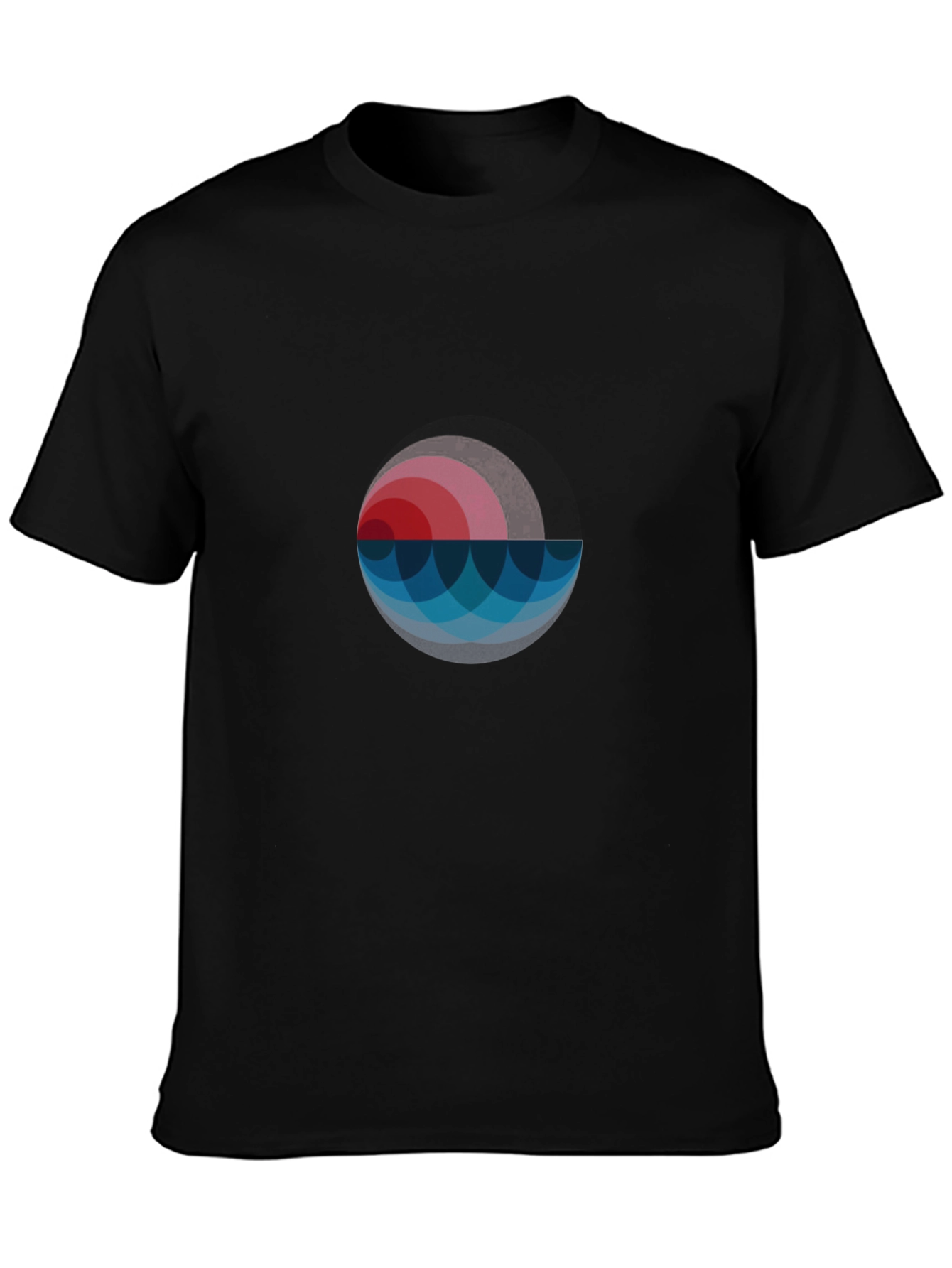 Abstract Sunset T-Shirt - Modern Geometric Design