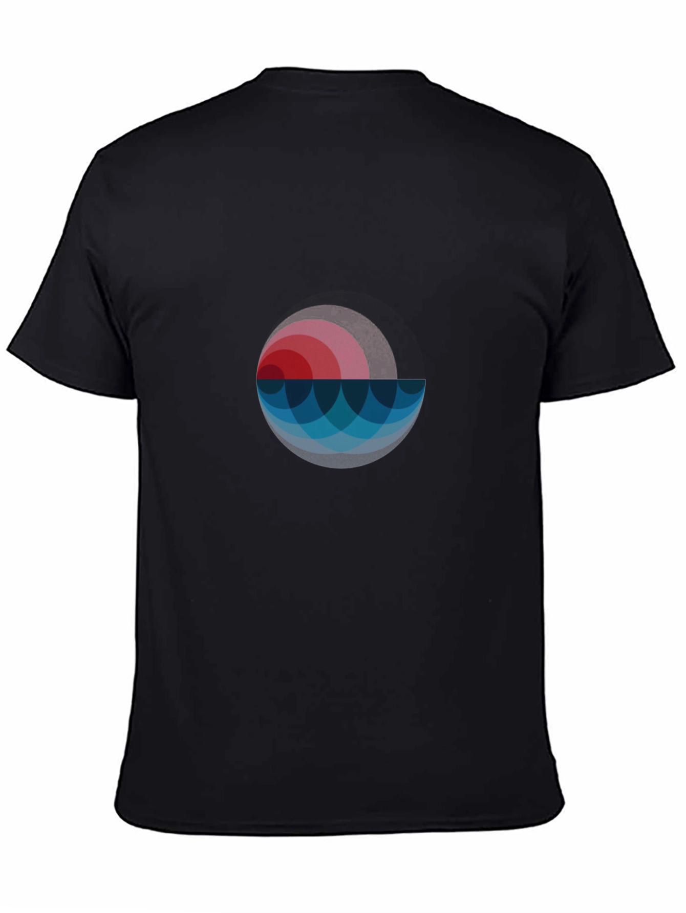 Abstract Sunset T-Shirt - Modern Geometric Design