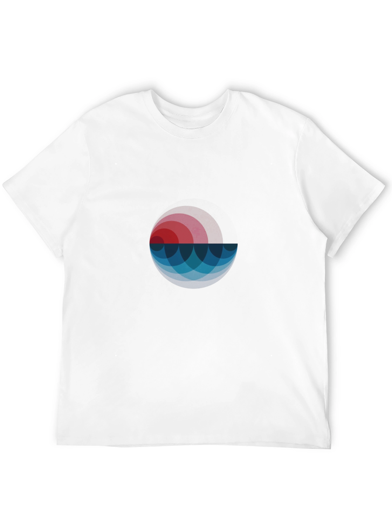 Abstract Sunset T-Shirt - Modern Geometric Design