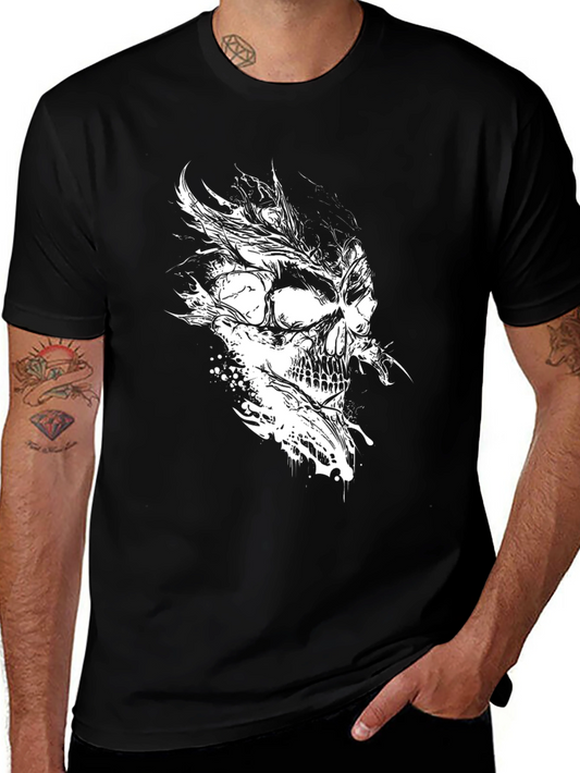 Skull Graphic Black T-Shirt - Unique Design