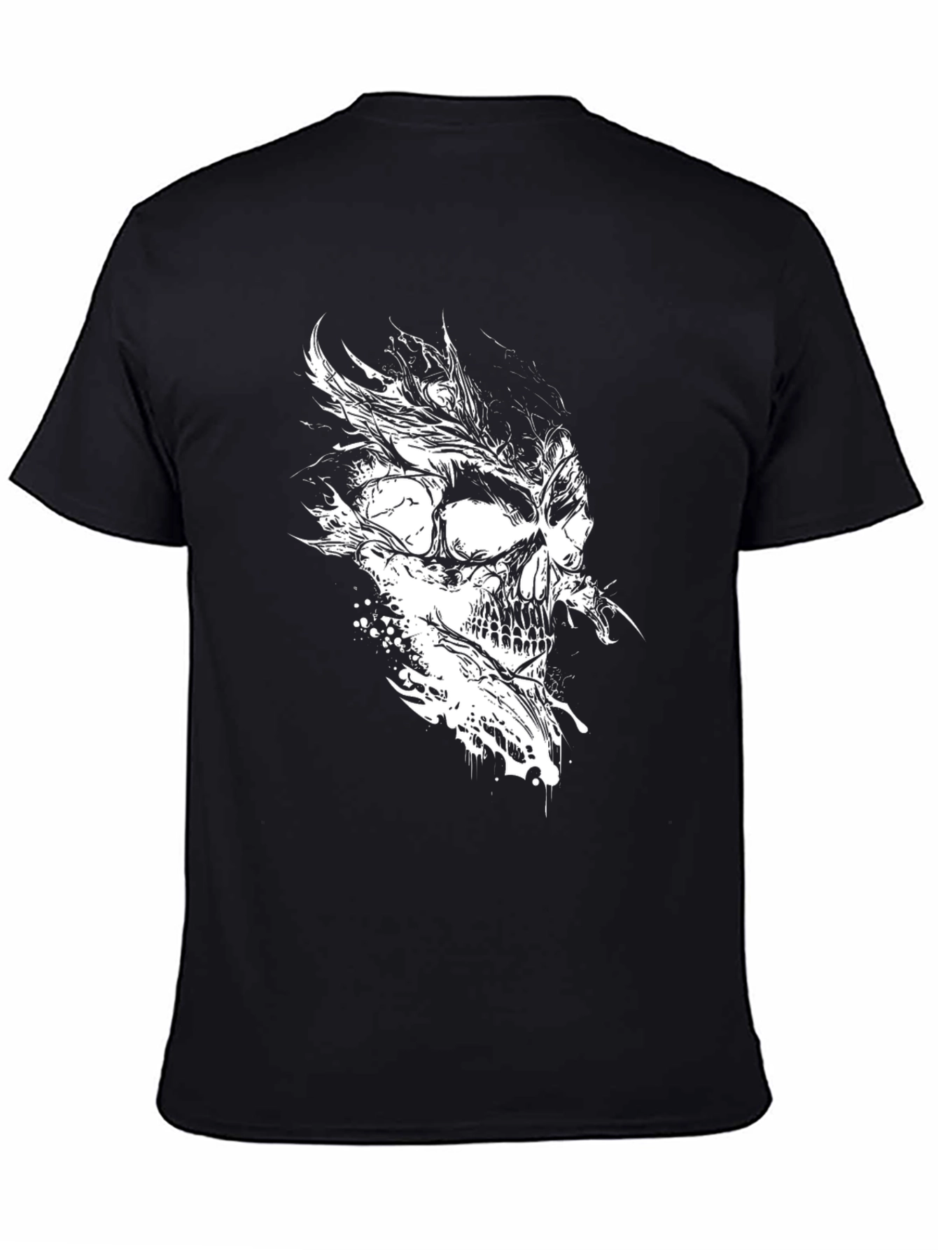 Skull Graphic Black T-Shirt - Unique Design