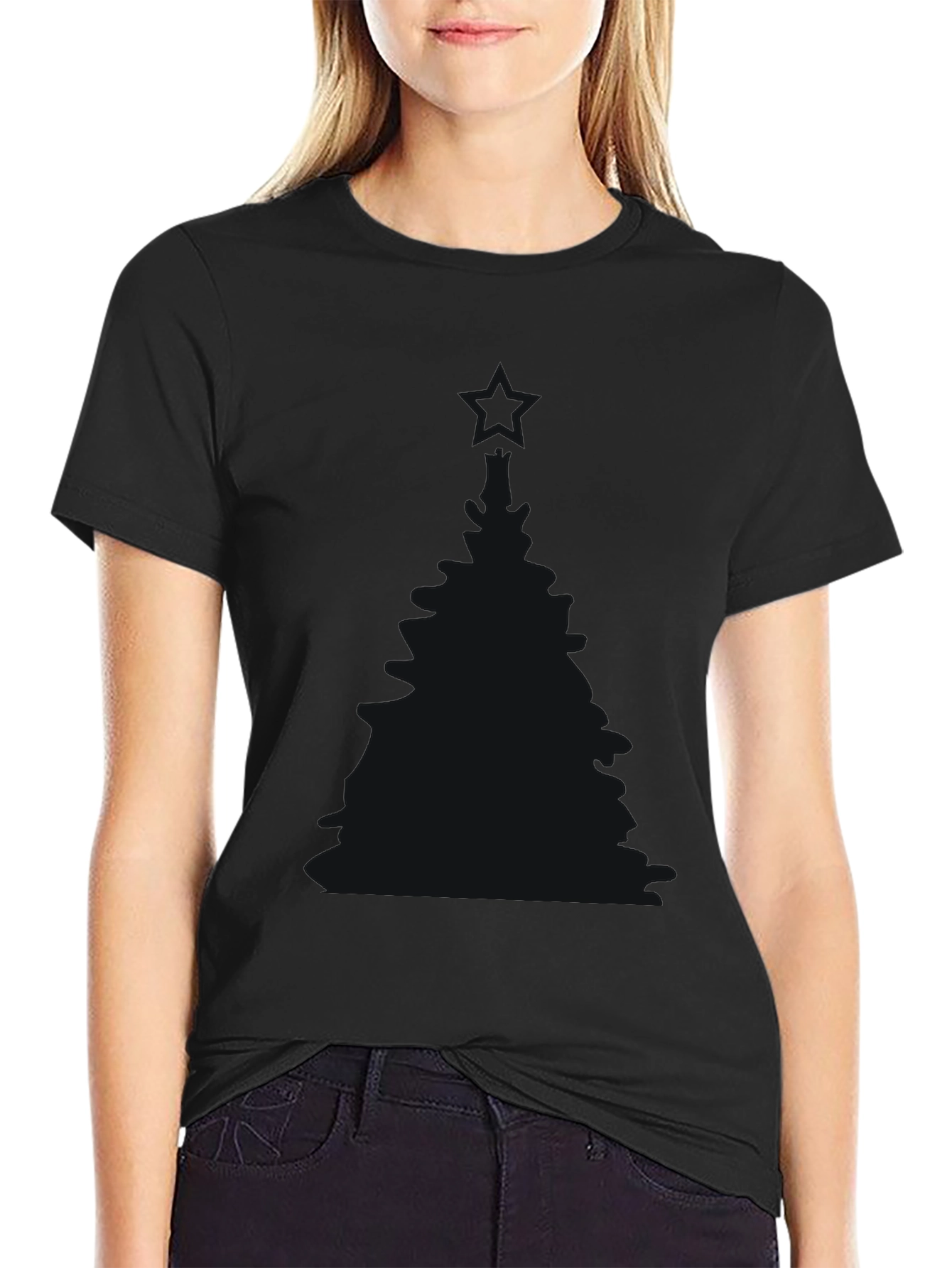 Classic Solid Black Crew Neck T-Shirt