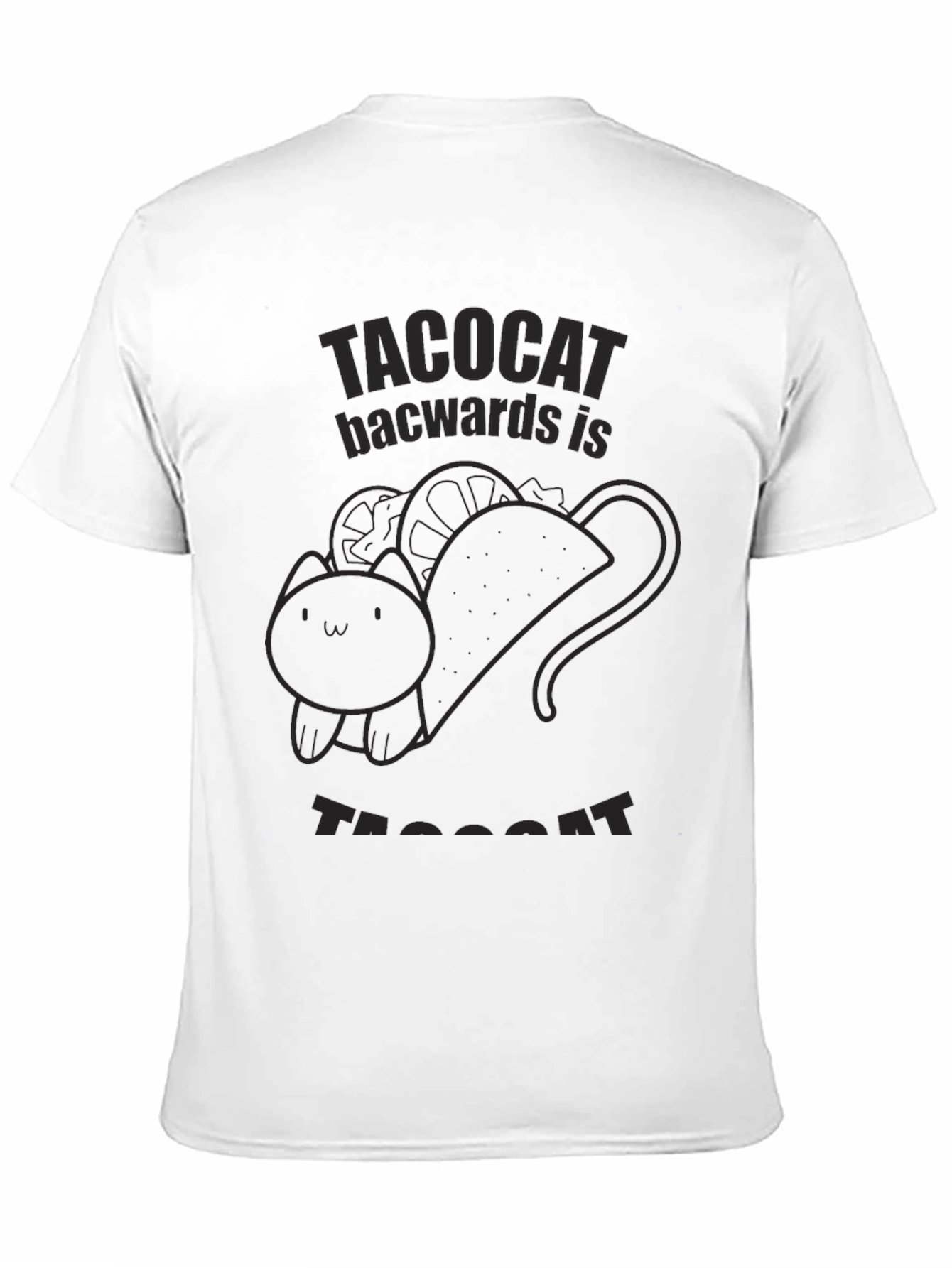 Taco Cat Reversible Funny T-Shirt