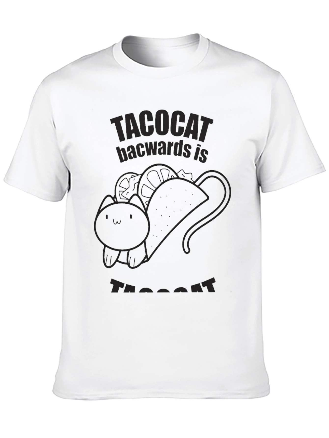 Taco Cat Reversible Funny T-Shirt