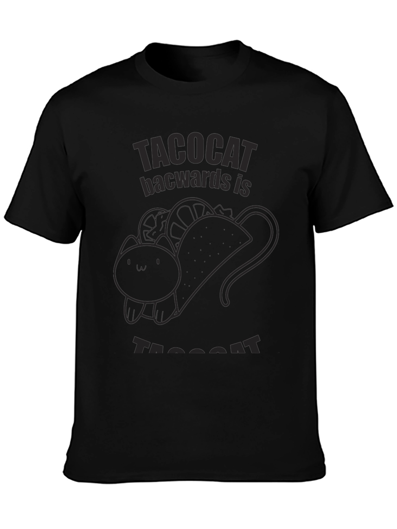 Taco Cat Reversible Funny T-Shirt