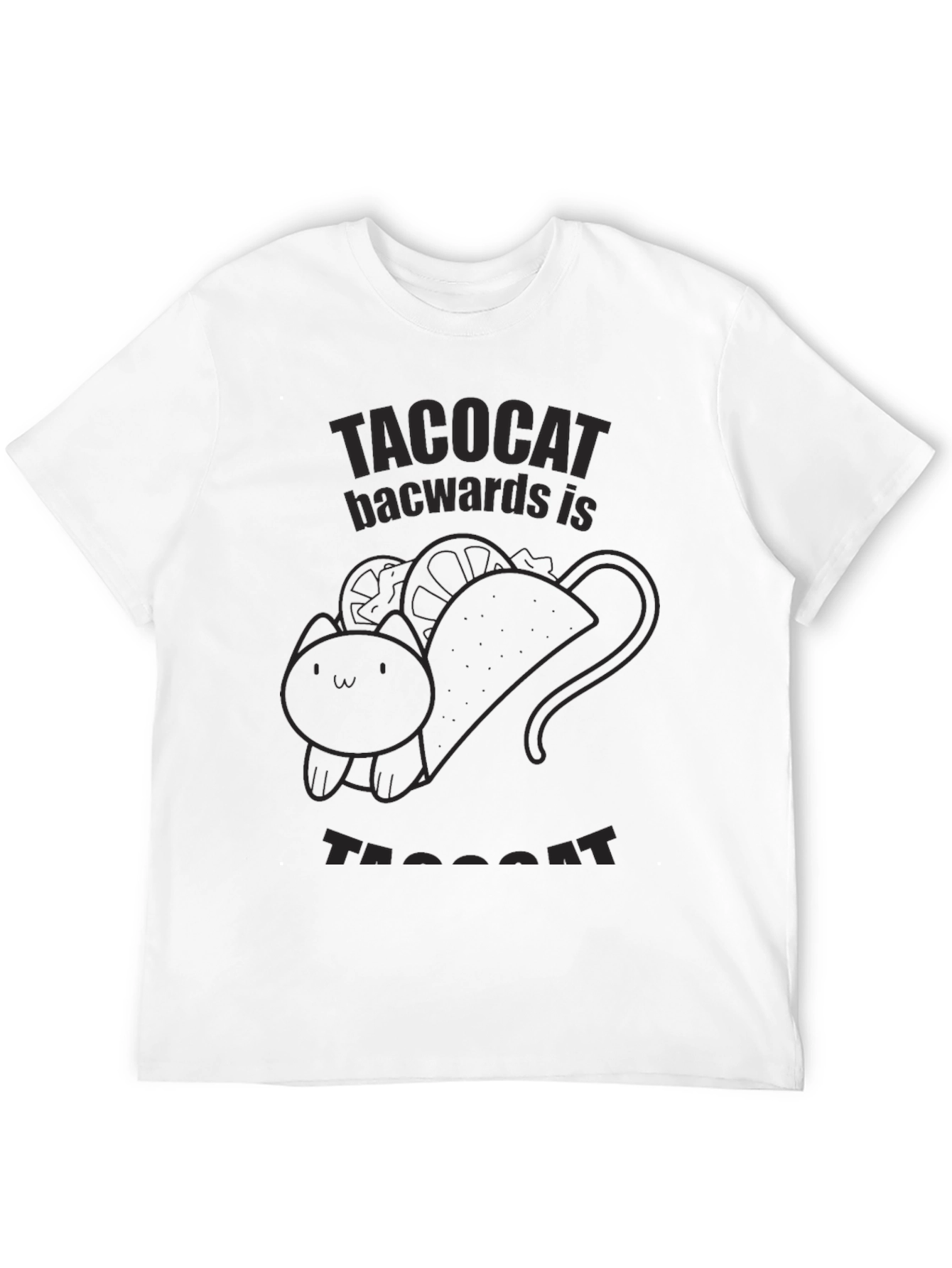 Taco Cat Reversible Funny T-Shirt