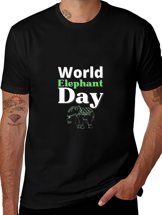 World Elephant Day Black T-Shirt