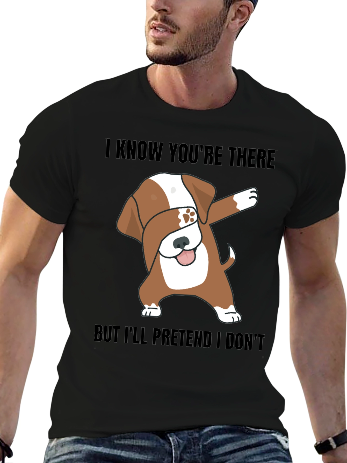 Funny Dog Dabbing Graphic T-Shirt