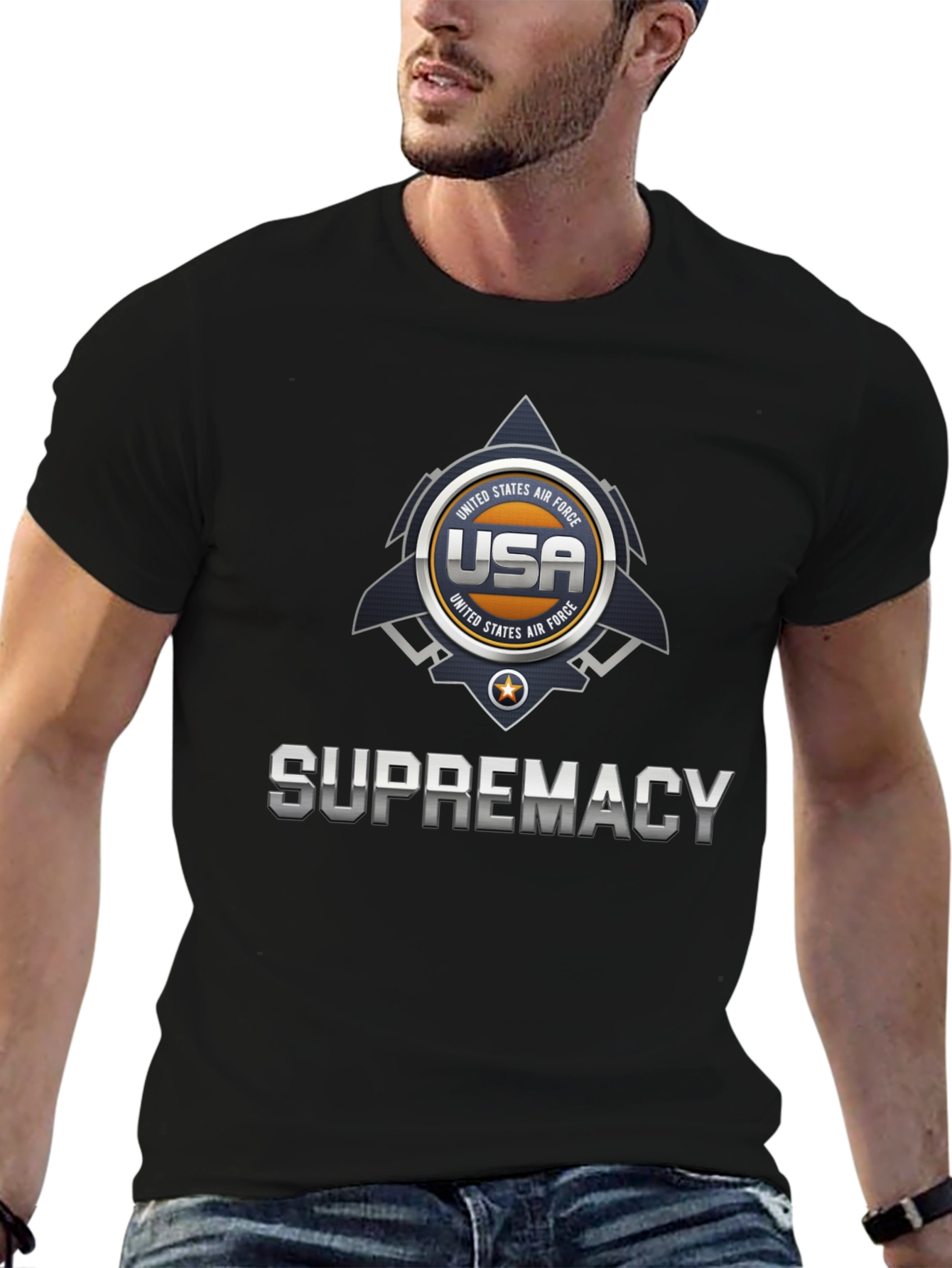 USA Air Force Supremacy Graphic T-Shirt