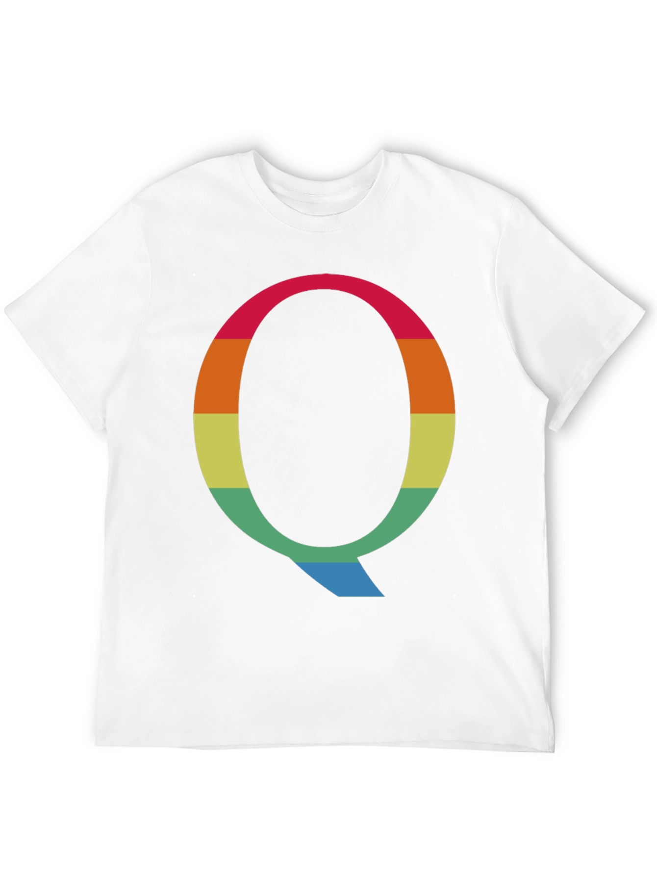 Rainbow Letter Q Graphic Tee