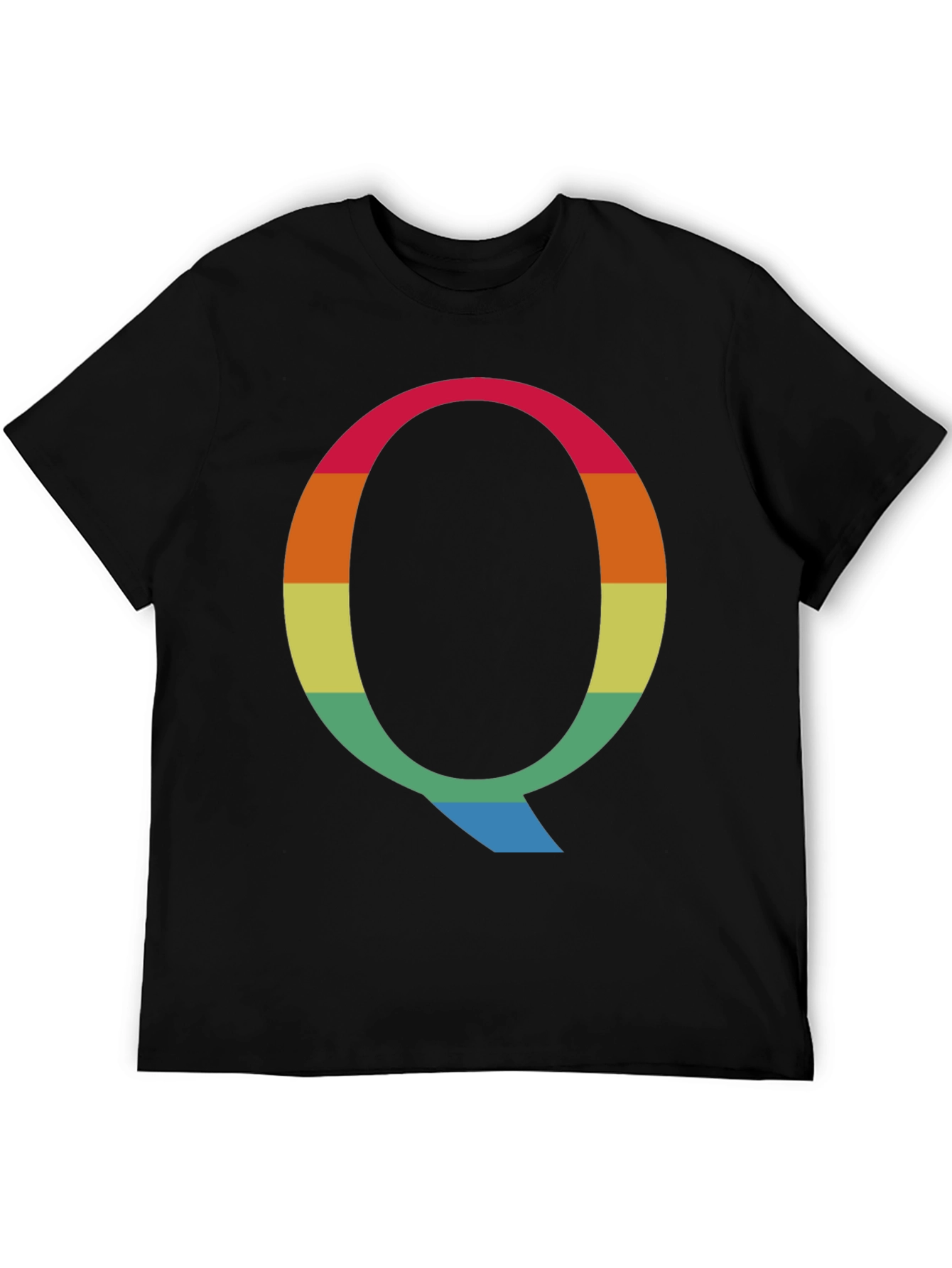 Rainbow Letter Q Graphic Tee
