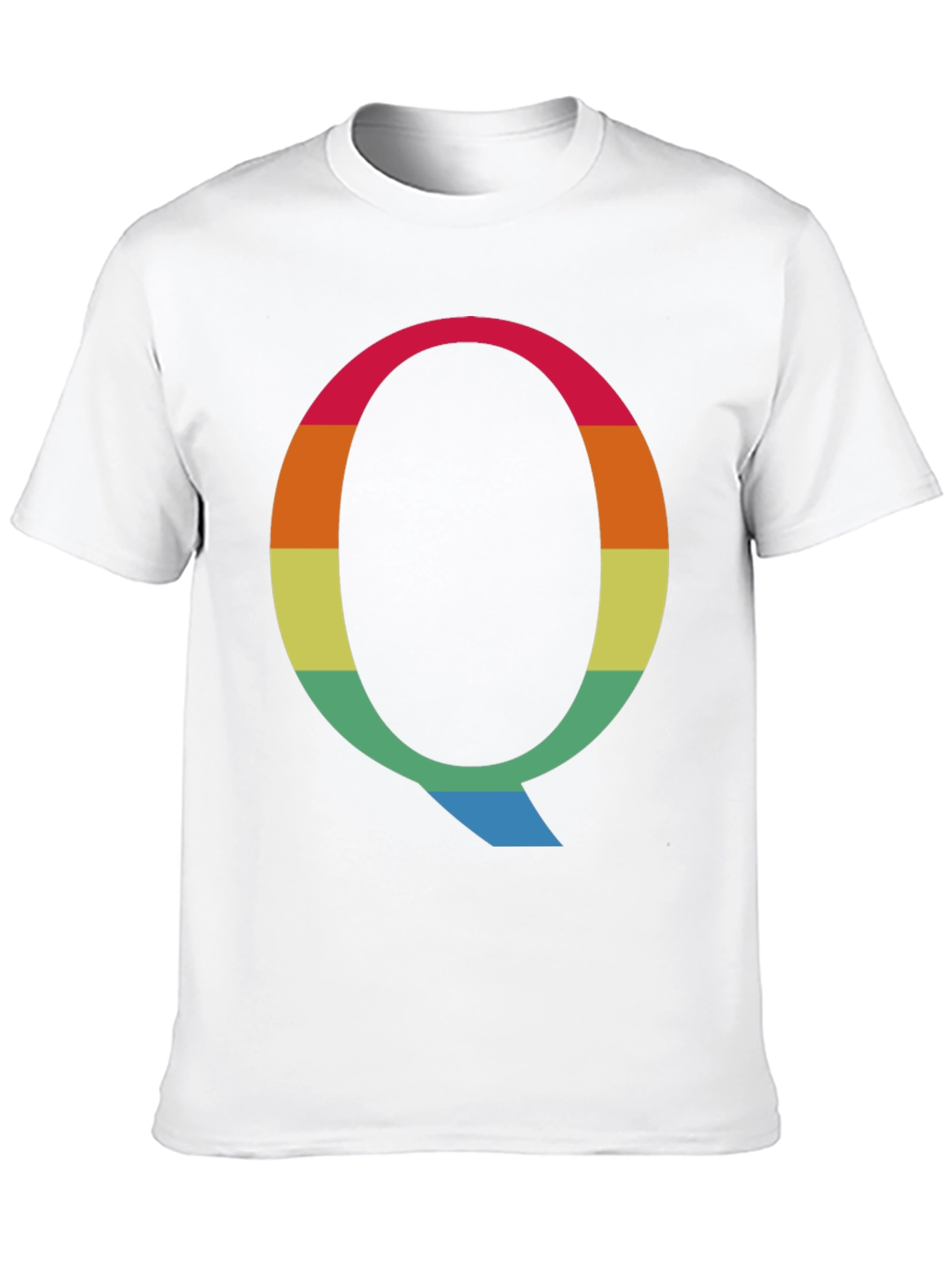 Rainbow Letter Q Graphic Tee