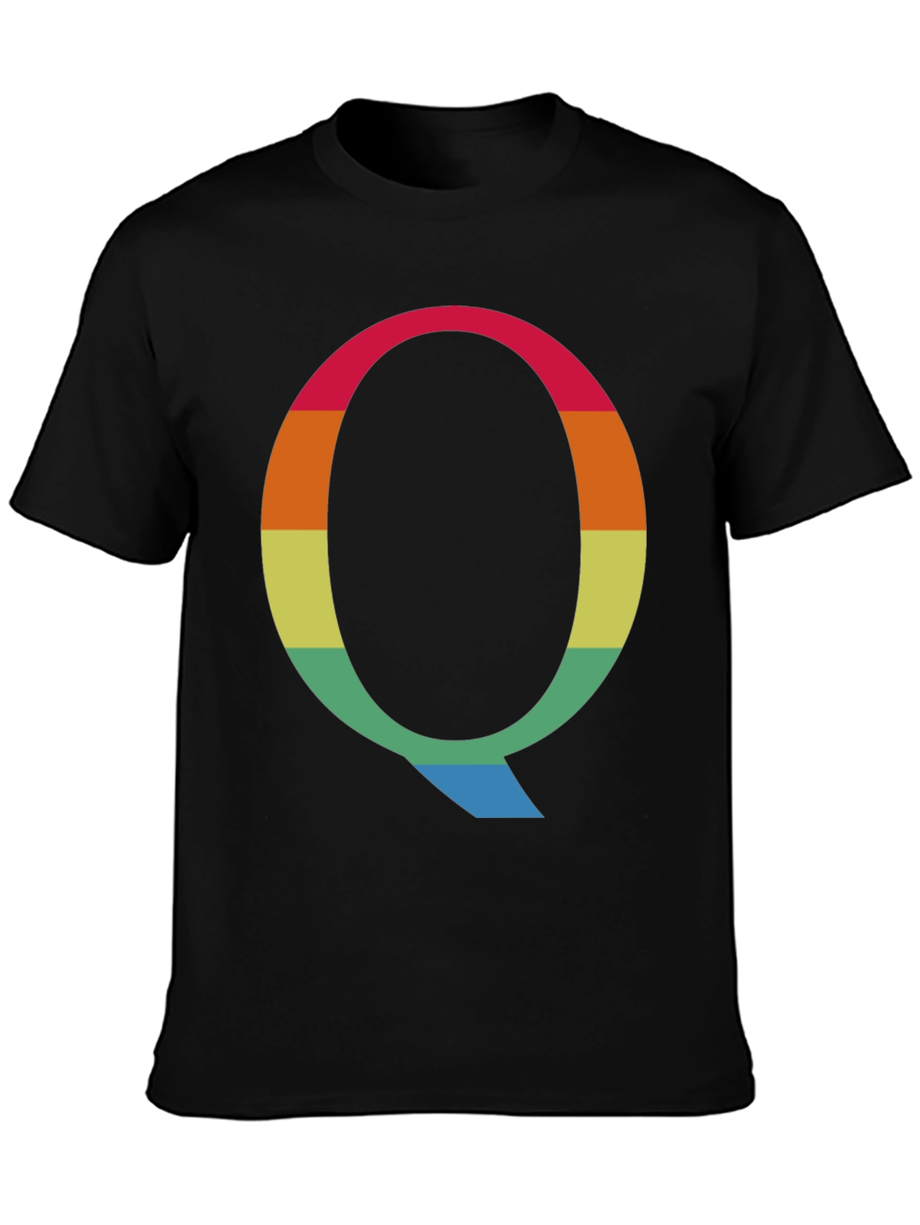 Rainbow Letter Q Graphic Tee
