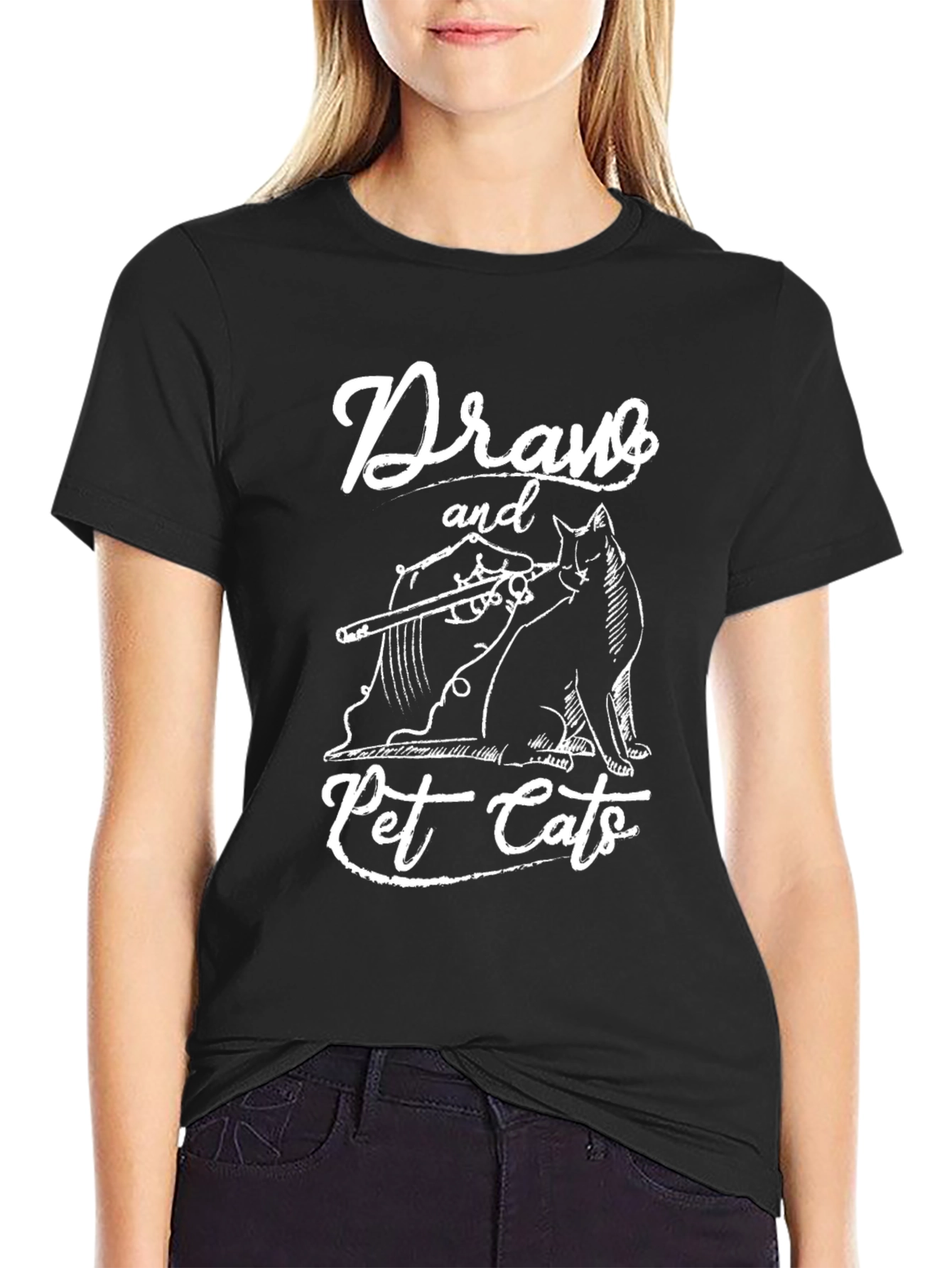 Draw and Pet Cats Graphic T-Shirt