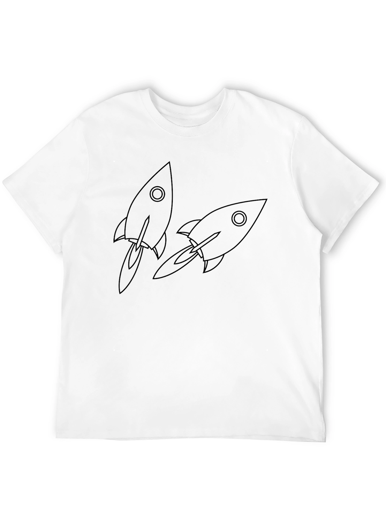 Rocket Ship Graphic Tee - Classic Black T-Shirt