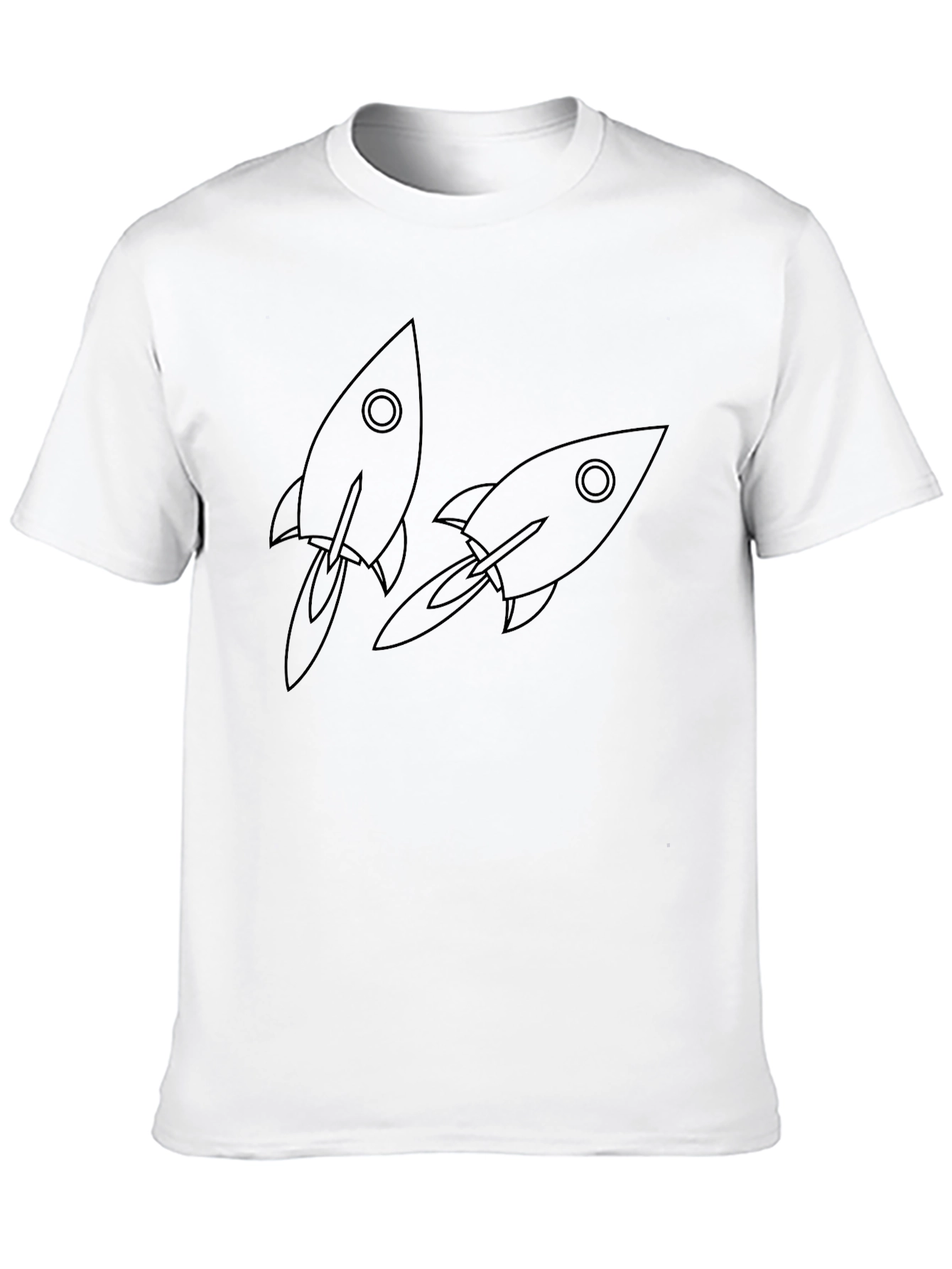 Rocket Ship Graphic Tee - Classic Black T-Shirt