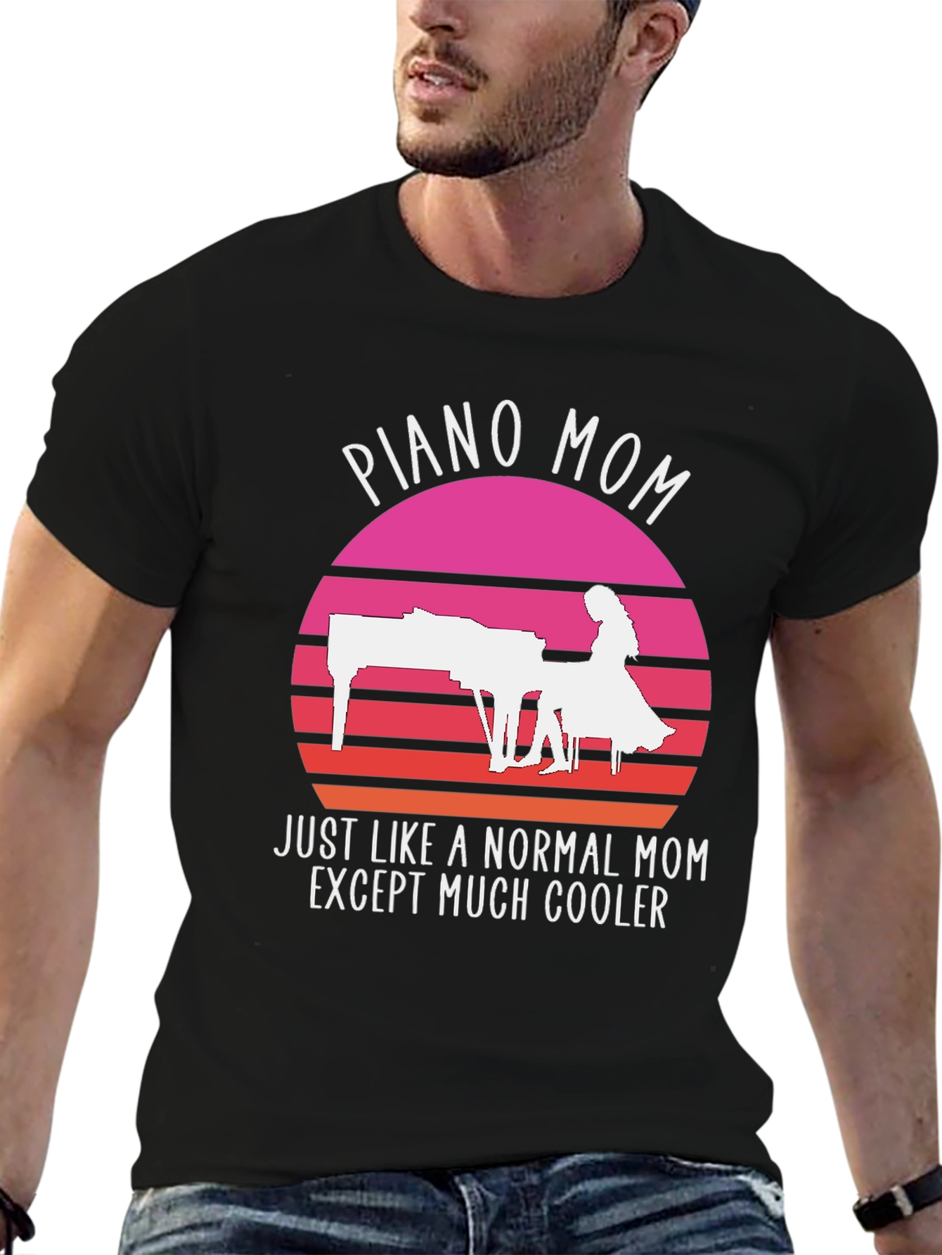 Piano Mom T-Shirt - Cool Musician Mom Tee