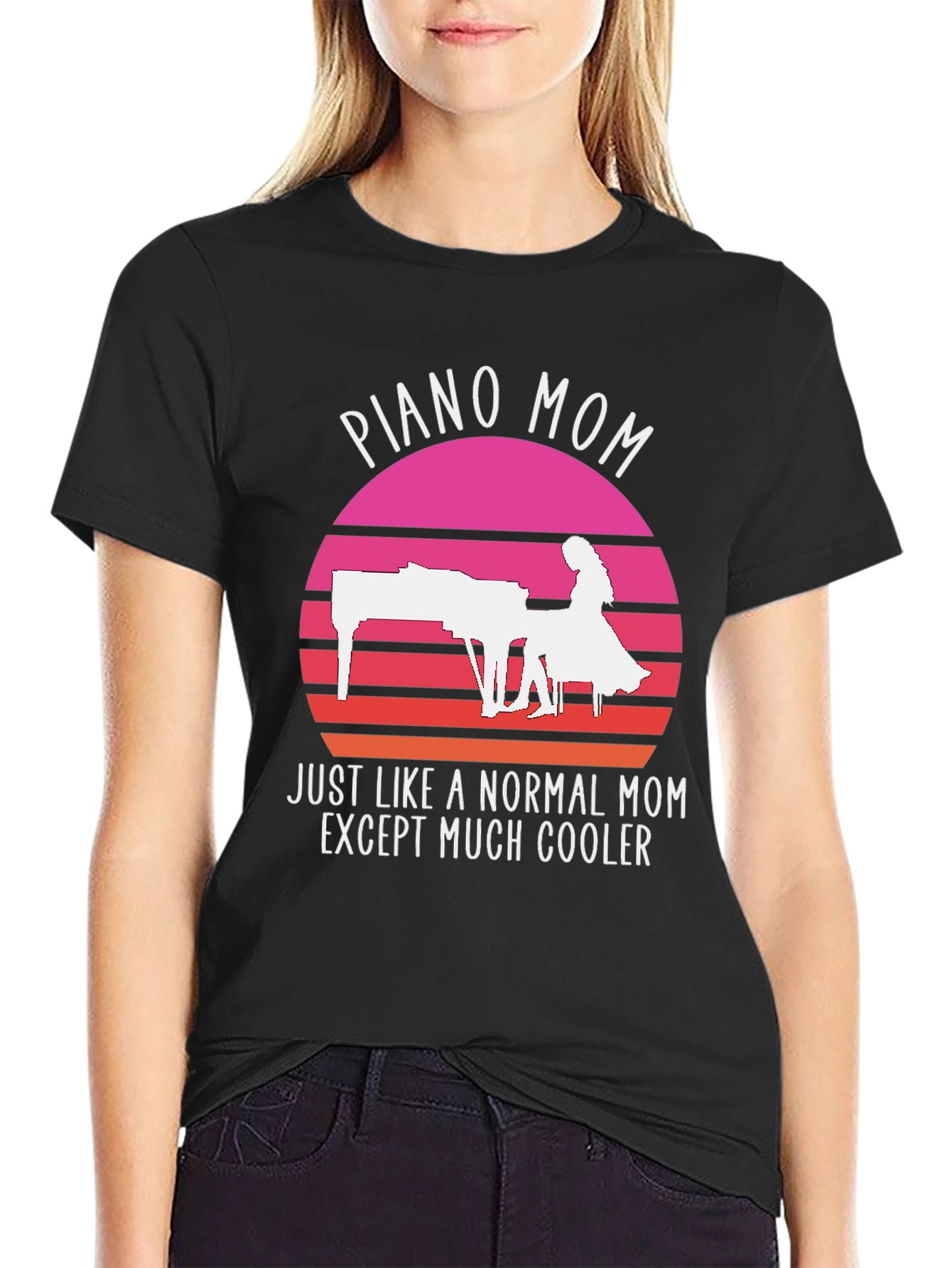 Piano Mom T-Shirt - Cool Musician Mom Tee