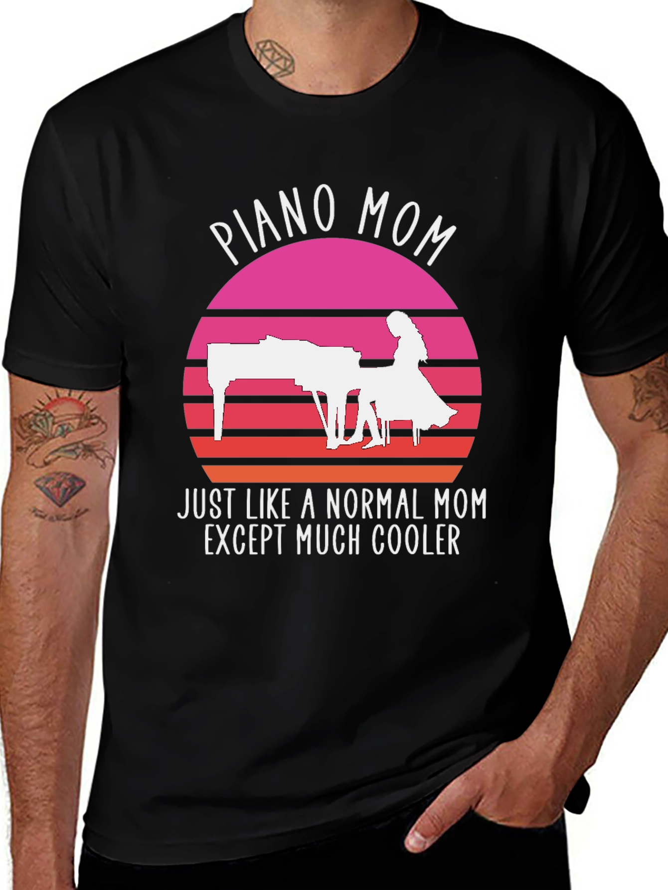 Piano Mom T-Shirt - Cool Musician Mom Tee