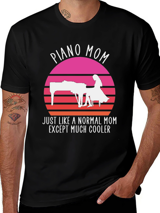 Piano Mom T-Shirt - Cool Musician Mom Tee