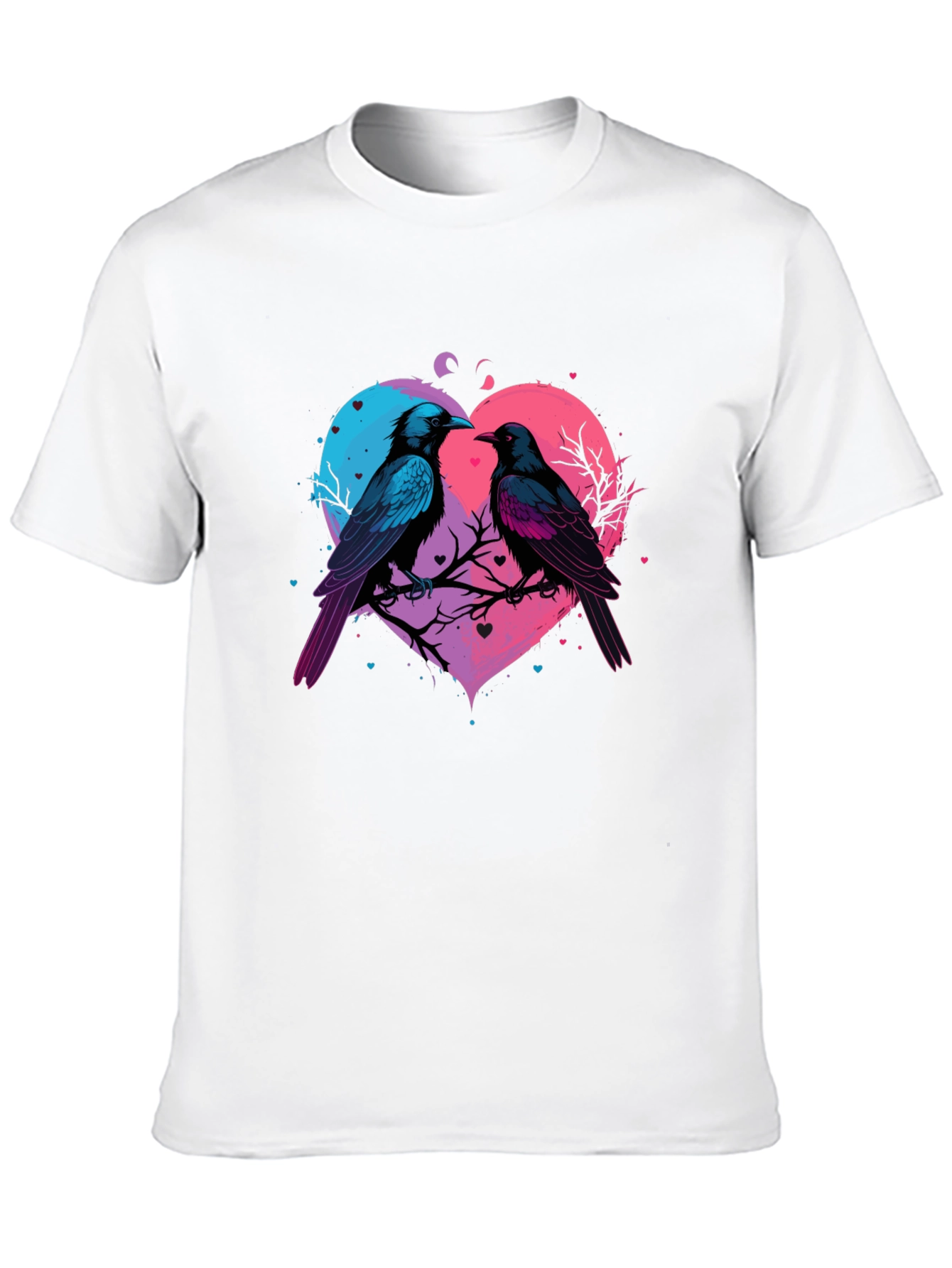 Love Birds Heart Graphic T-Shirt