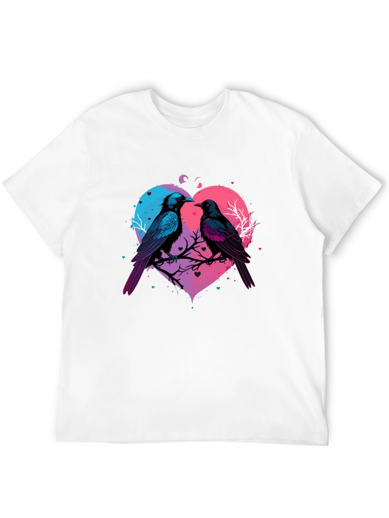 Love Birds Heart Graphic T-Shirt